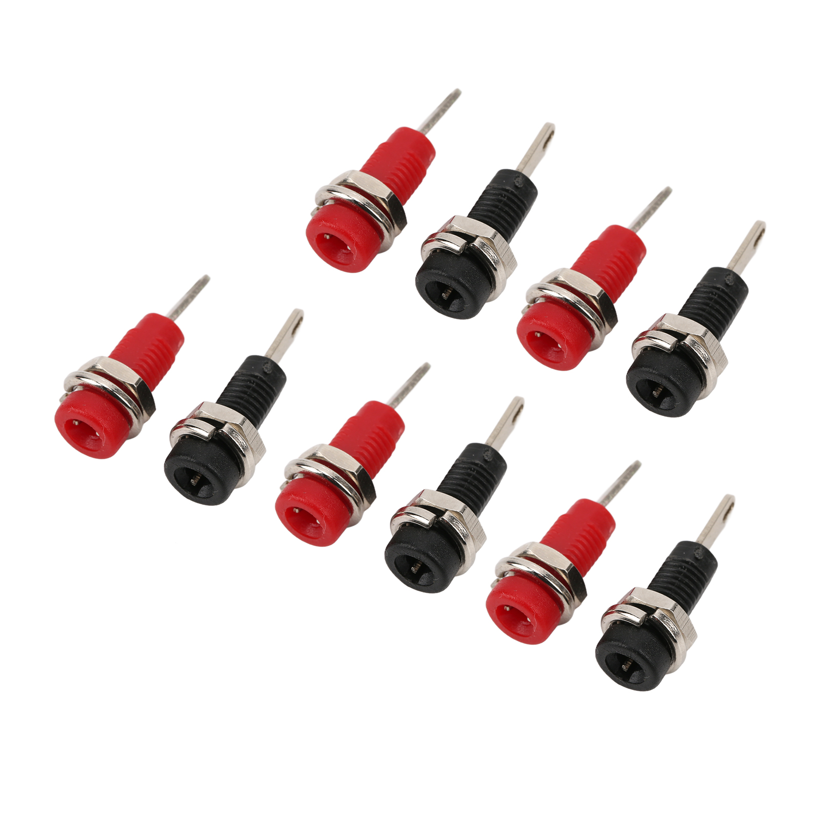 2-mm-bananenbuchsenadapter J.40003, Einbauversion, Interne Federklemme, Schwarz Und Rot