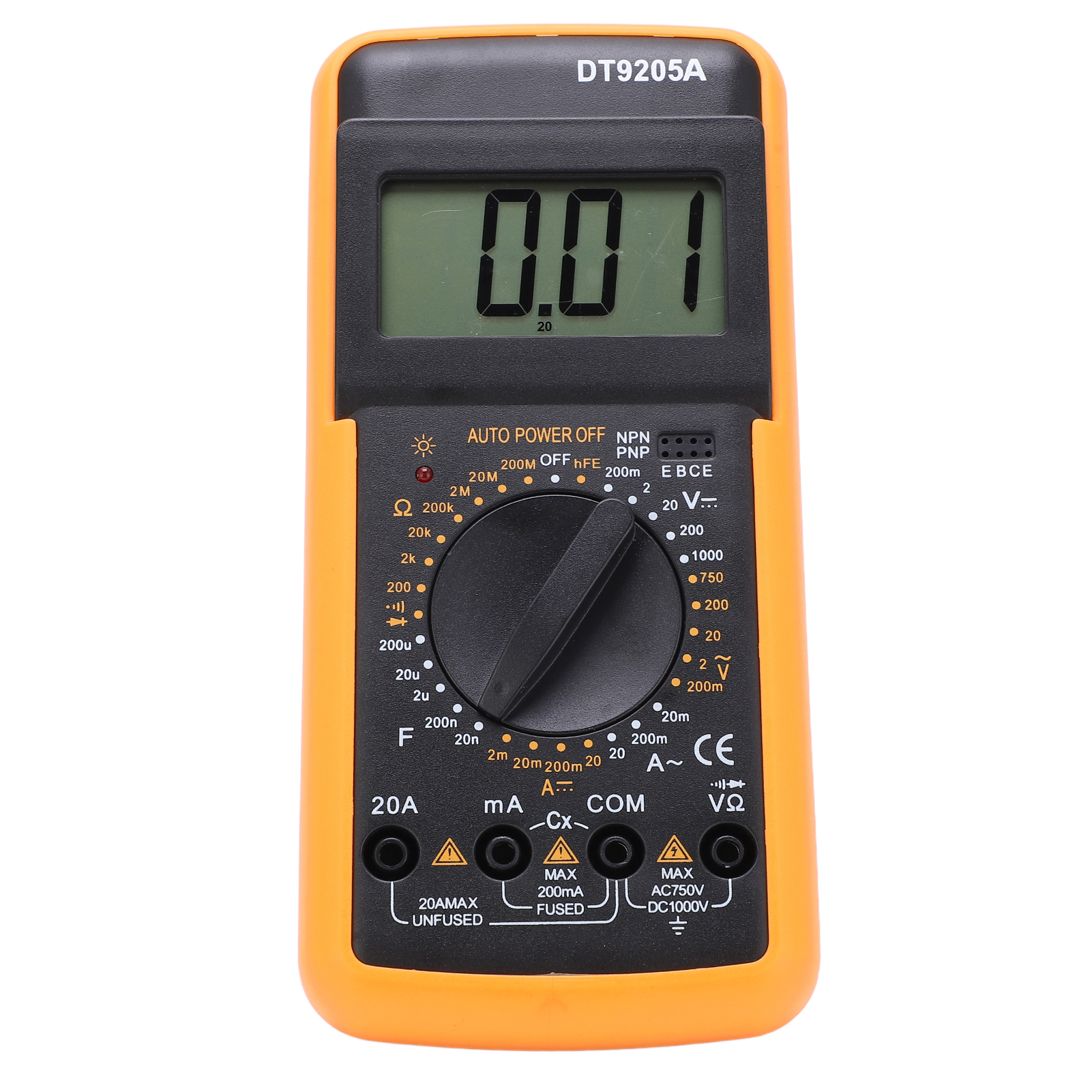 Dt9205a Universelles Digitales Multimeter, Hochpräzises Und Langlebiges Multifunktionales Elektrisches Prüfgerät Für Elektrische Prüfungen.