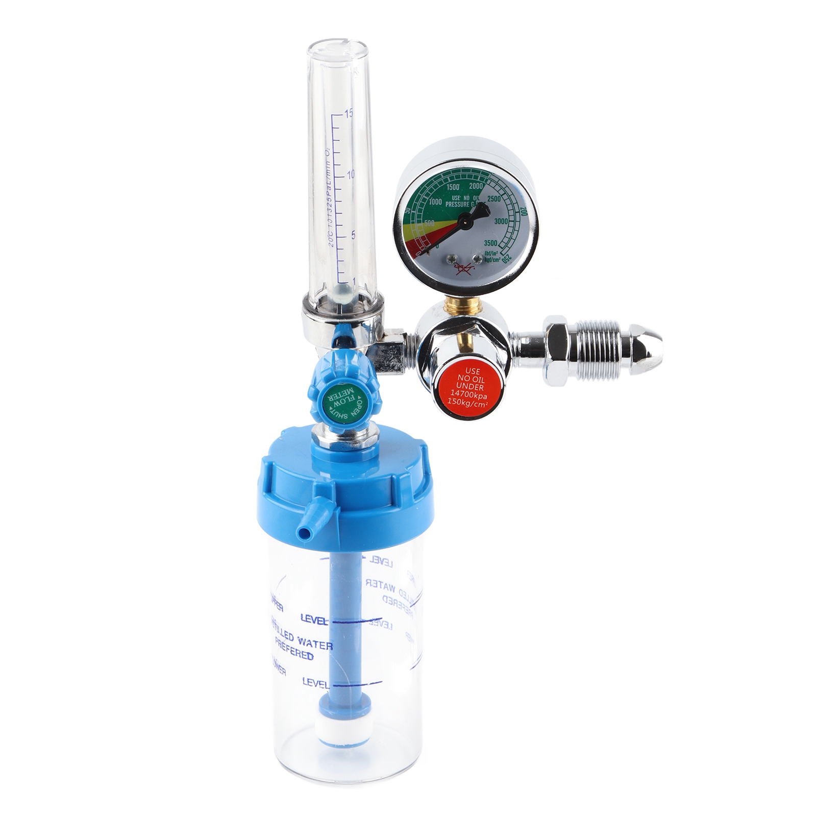 Sauerstoffinhalator (boje), Durchflussmesser, Absorber, Druckminderventil, Regler, Manometer, 5/8-zoll-bsp-außengewinde