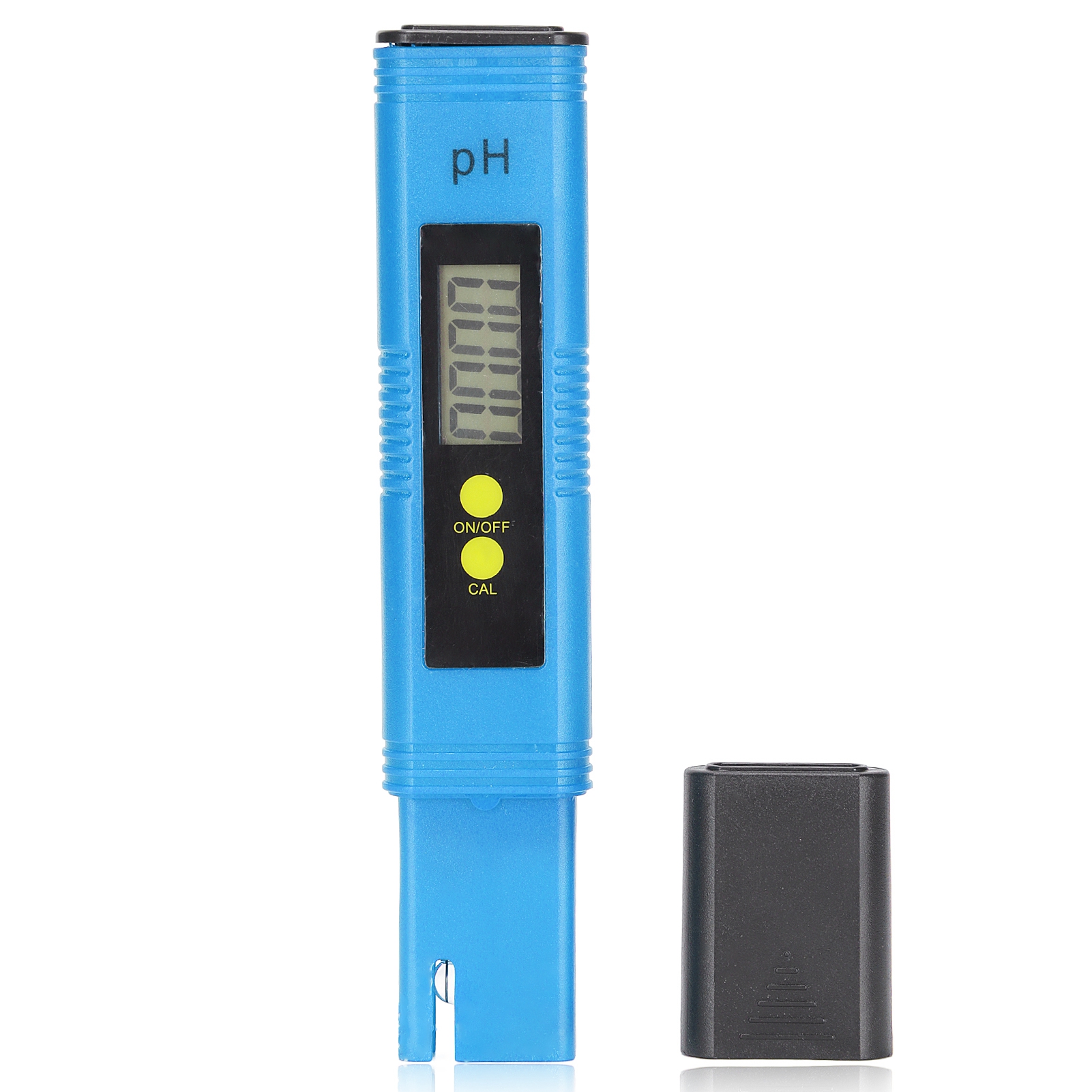 Tragbares Ph-meter Im Stiftformat, Hochpräzise, Selbstkalibrierend, Wasserqualitätstester Mit Atc Für Schwimmbäder, Aquarien Und Spas, Blau Und Schwarz.