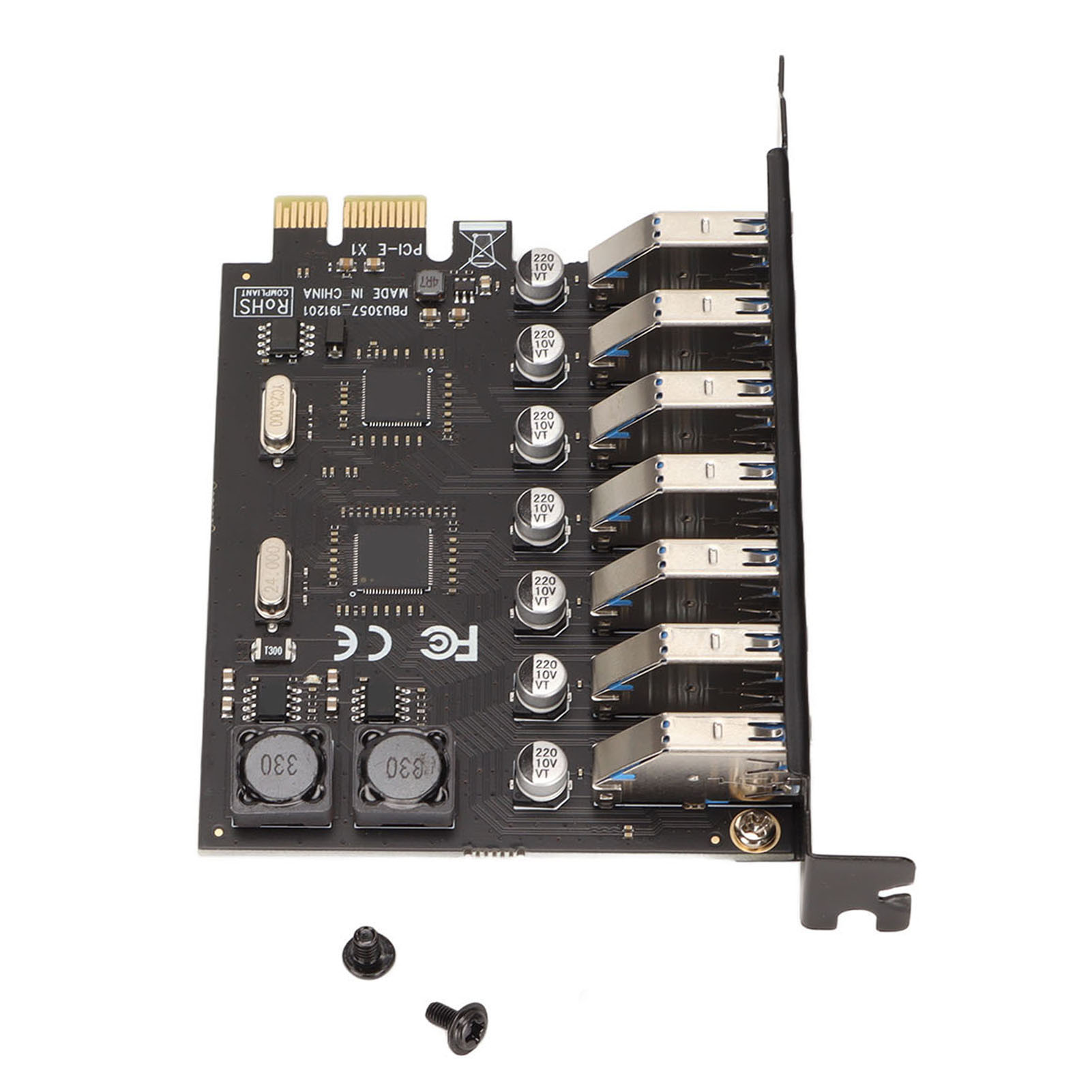 Pcie-zu-usb-3.0-adapterkarte, 7 Ports, 5 Gbit/s Datenrate, Usb-erweiterungsmodul, 5 V