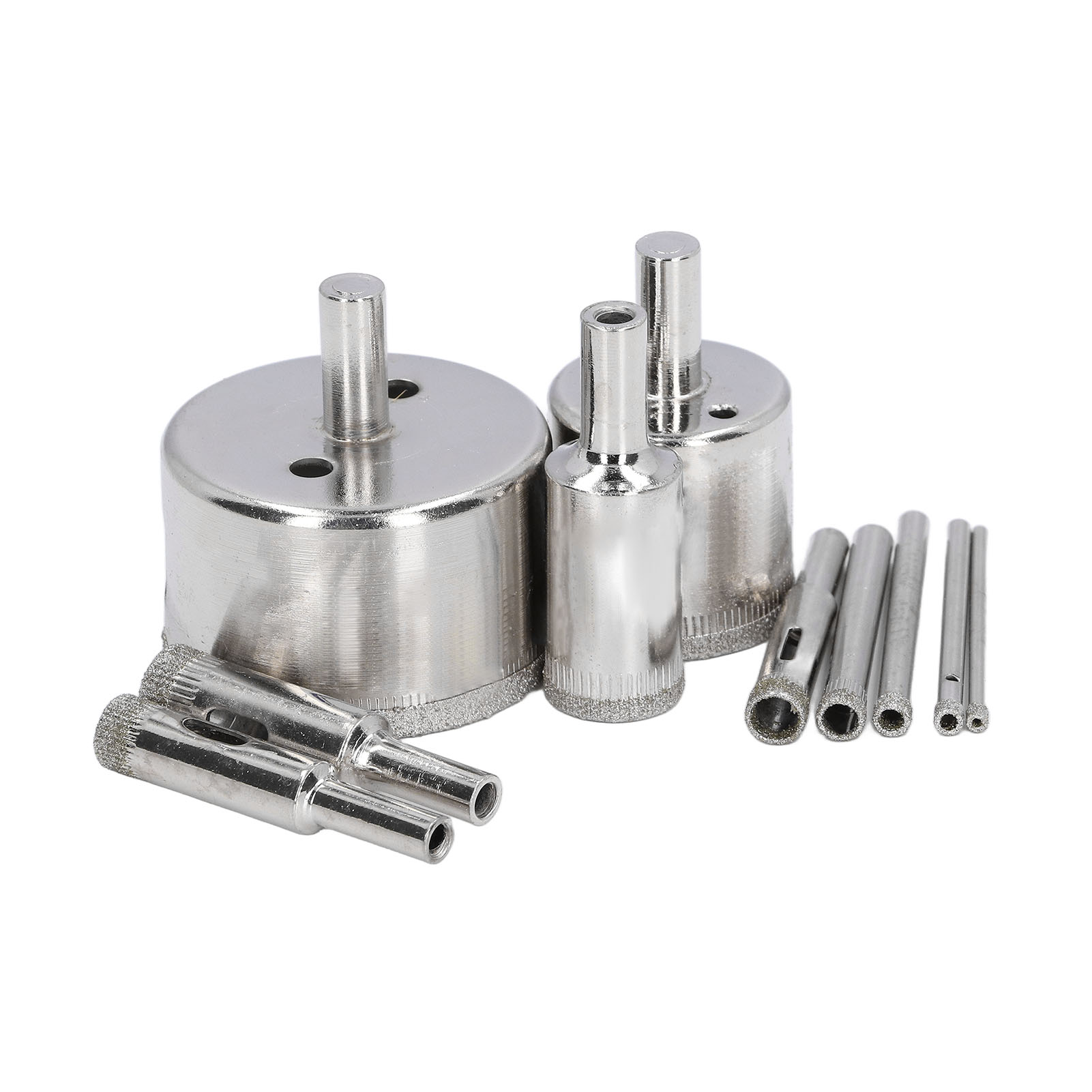 Set Mit 10 Diamantbohrern (3–50 Mm), Lochsäge Für Glas, Einfaches Und Schnelles Bohren, Bohrerschärfer