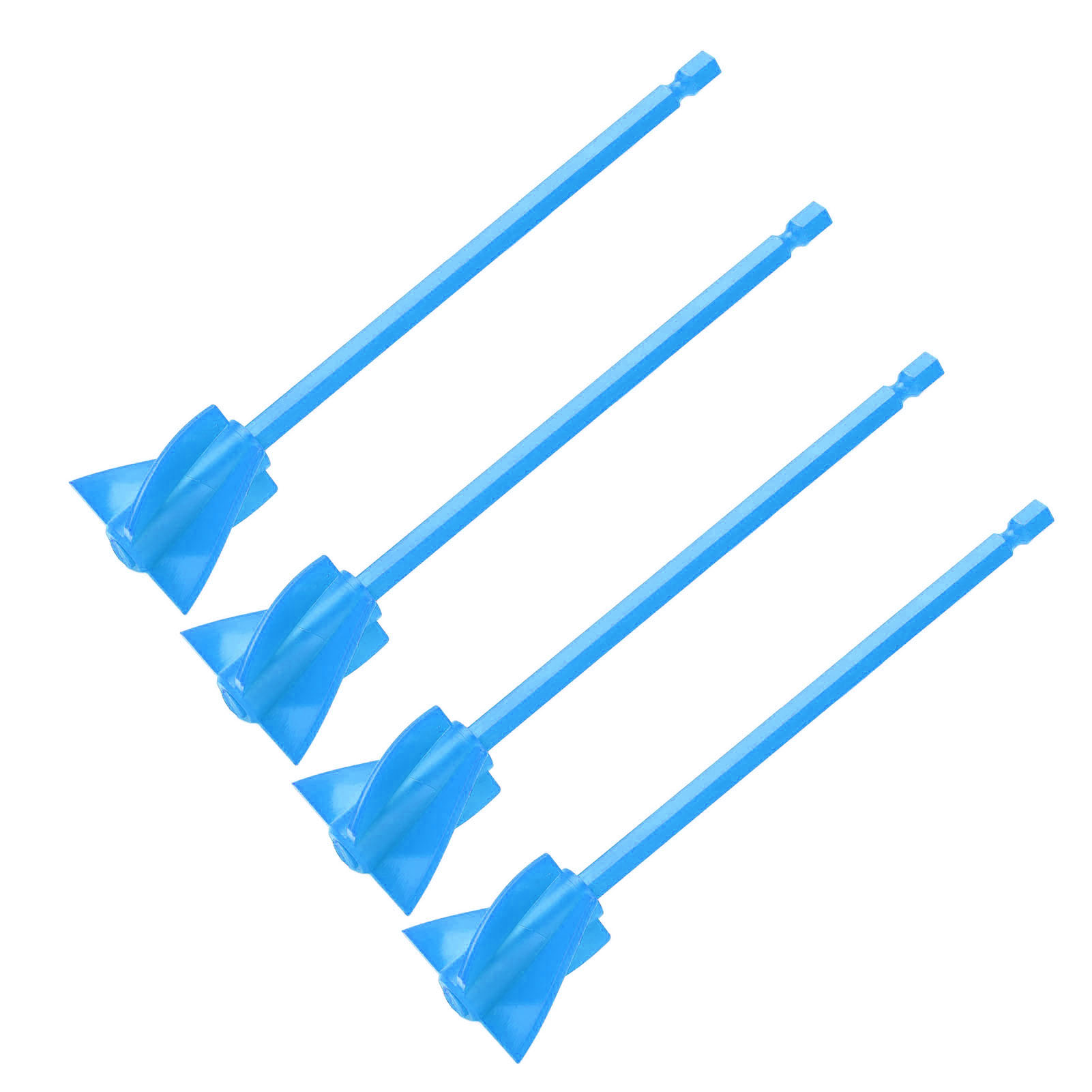 Set Mit 4 Harzmischpaddeln, Für Homogenes Und Kraftvolles Mischen, 5 Wiederverwendbare Flügel, Für Bohrmaschinen, Blau
