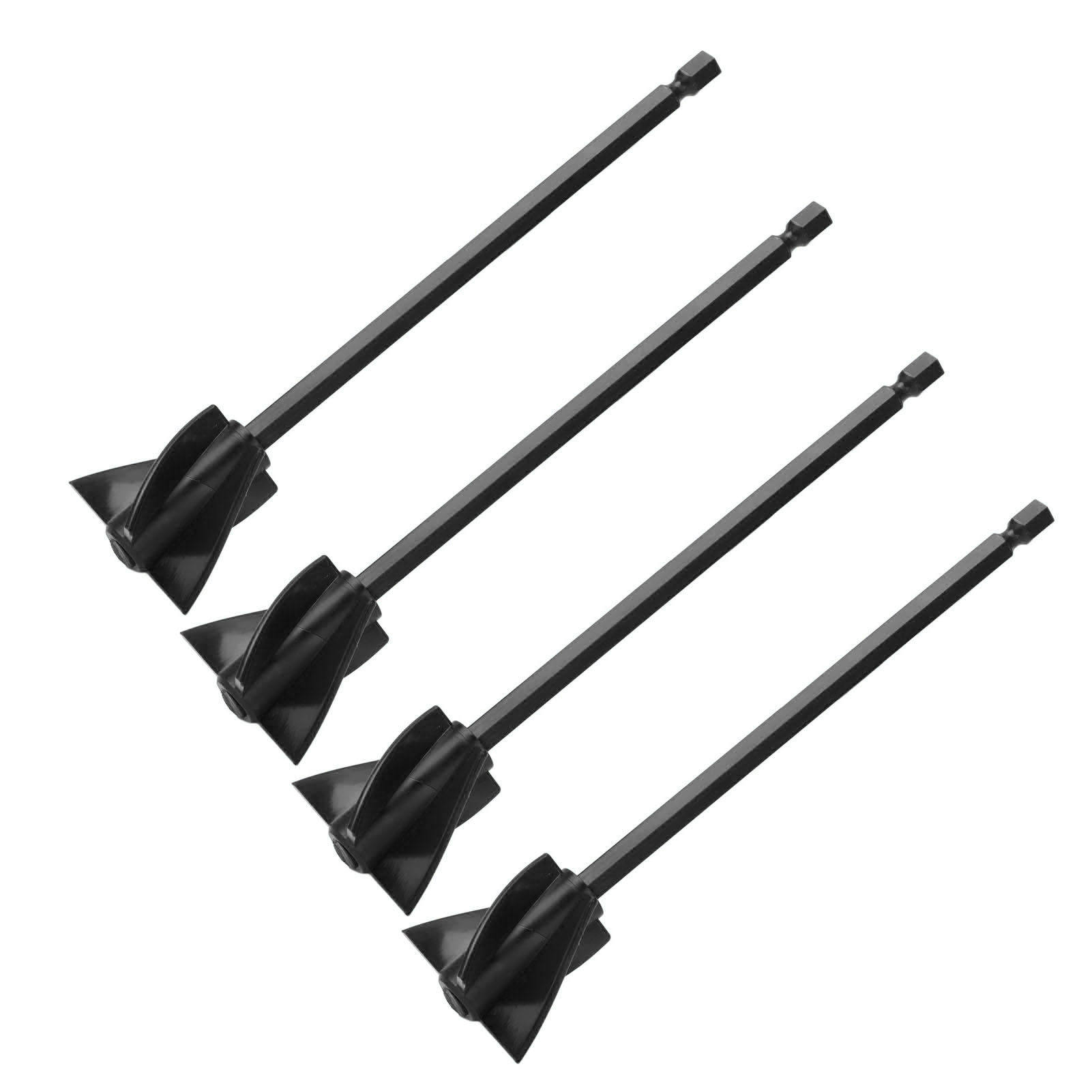 Set Mit 4 Harzmischpaletten, Für Homogene Und Kraftvolle Mischung, 5 Wiederverwendbare Klingen, Für Bohrmaschinen, Schwarz.
