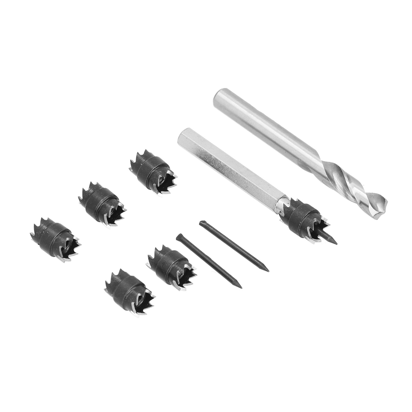 9-teiliges Punktschweiß- Und Schneidwerkzeugset, 3/8"-doppelbohrer, Zum Abtragen Von Metall