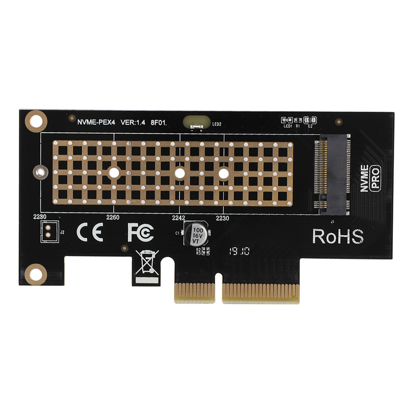 Sk4 Pcie 3.0 X 4 Nvme-adapterkarte Für Nvme M.2 Ssd, Pcie X 4 X 8 X 16 Steckplätze