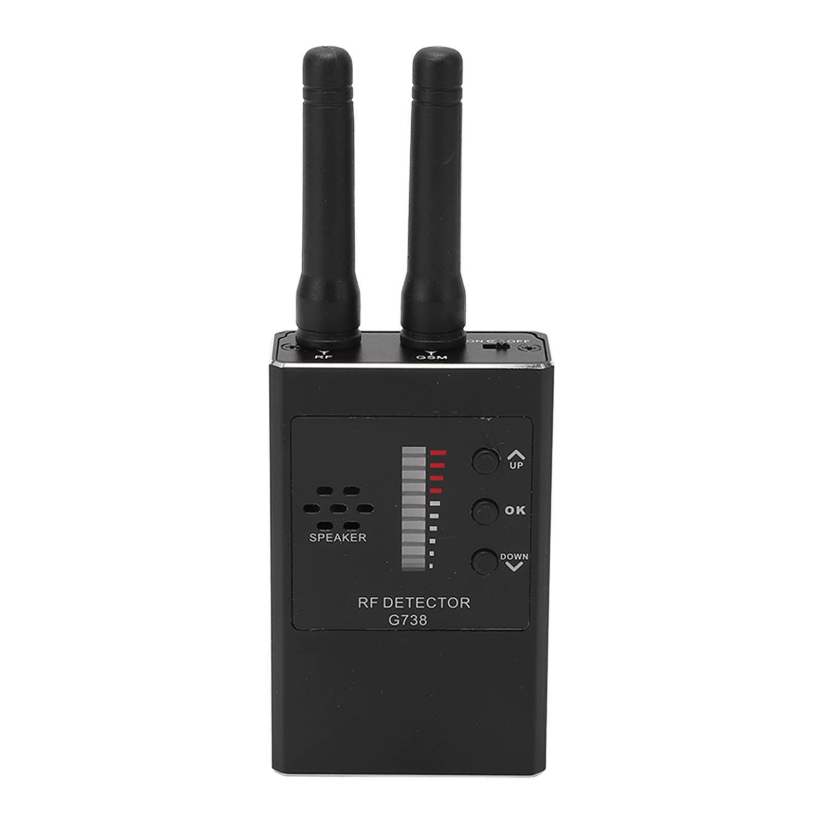 Drahtloser Spionagemikrofon-detektor, Hf-signalscanner, Kameraortungsgerät Für Hotelzimmer Und Büros, Schwarz