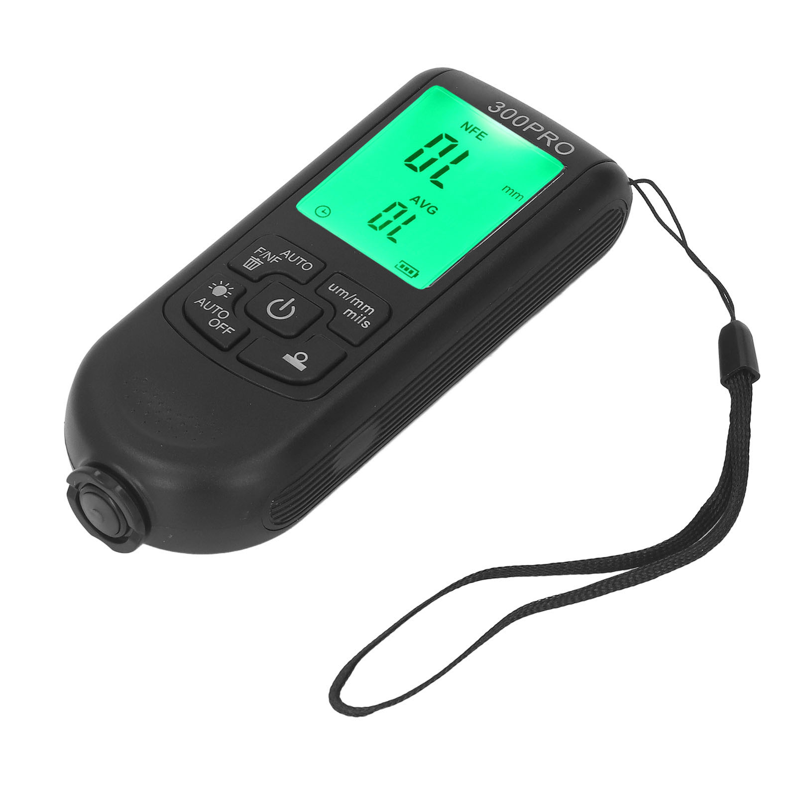Lackdickenmesser, Schichtdickenmessgerät, Digitale Anzeige 0–2000 Μm Für Fahrzeuge, Schwarz