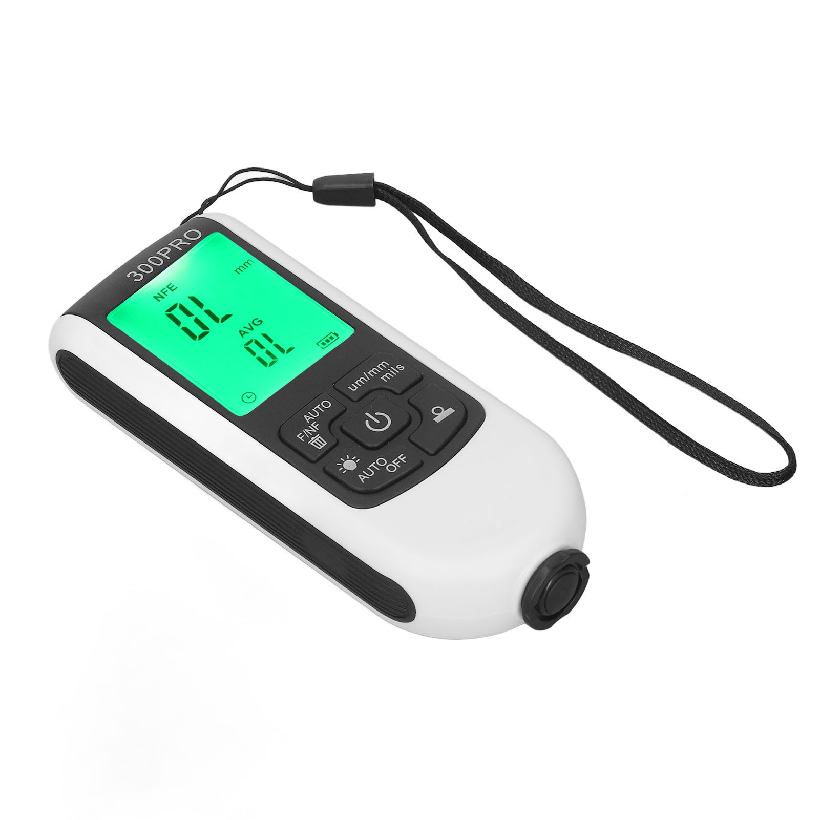 Lackdickenmesser, Schichtdickenmessgerät, Digitale Anzeige 0–2000 Μm Für Fahrzeuge, Weiß