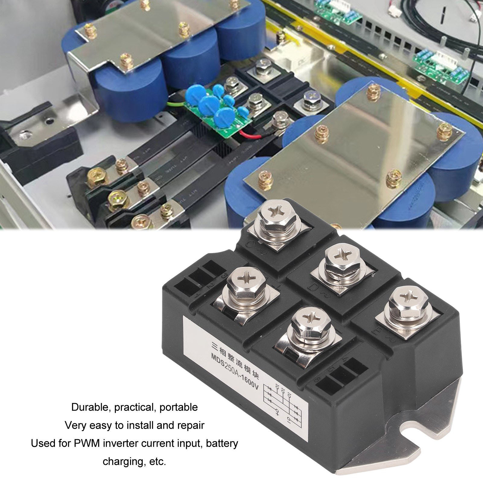 Dreiphasiger 1600v 250a Brückengleichrichter Mit 5 Dioden Für Pwm-last