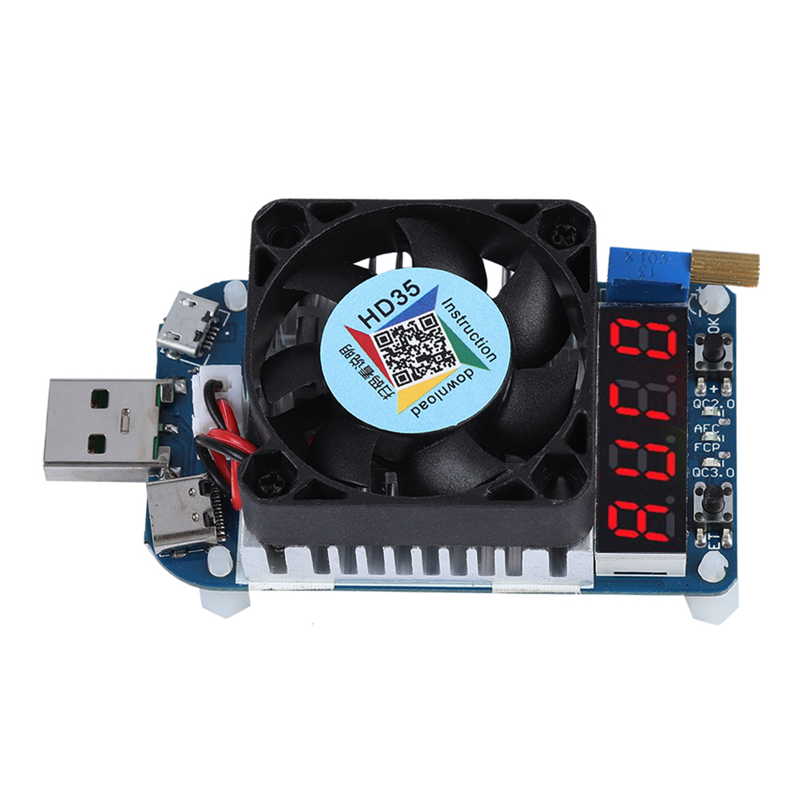 Usb Hd35 (5a/35w) Elektronischer Lastwiderstand Batterieentladetester