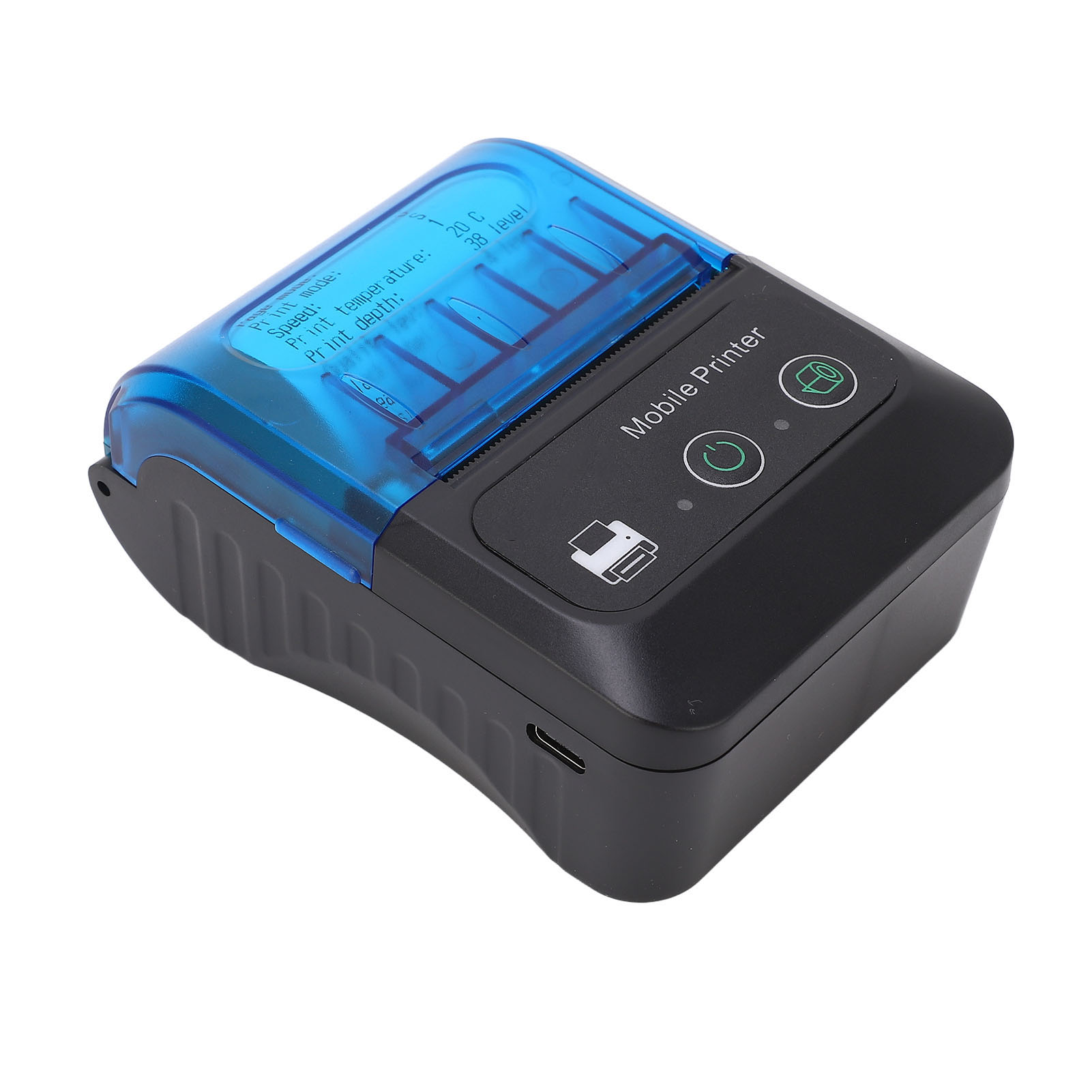 2-zoll-thermodrucker Für Thermoetiketten, 203 Dpi, 80 Mm/s, 58 Mm Breite, Für Den Heimgebrauch