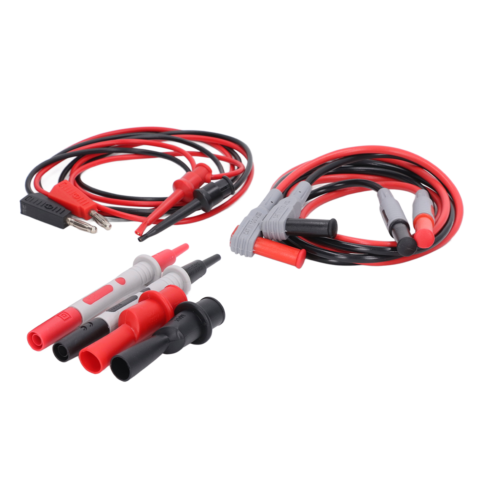 Multimeter-testset Mit Prüfhaken, Krokodilklemme, Messspitze Und Zubehörkabel Für Fahrzeuge