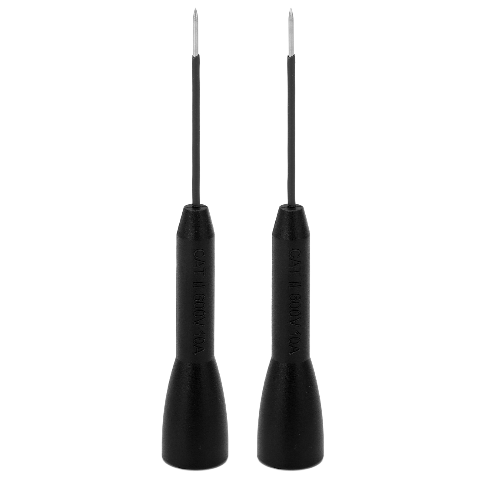 Set Mit 2 Prüfspitzen Mit Isolationsschutz, Einfach Zu Bedienen, 1-mm-nadel Für Multimeter, 600 V, 10 A, Schwarz