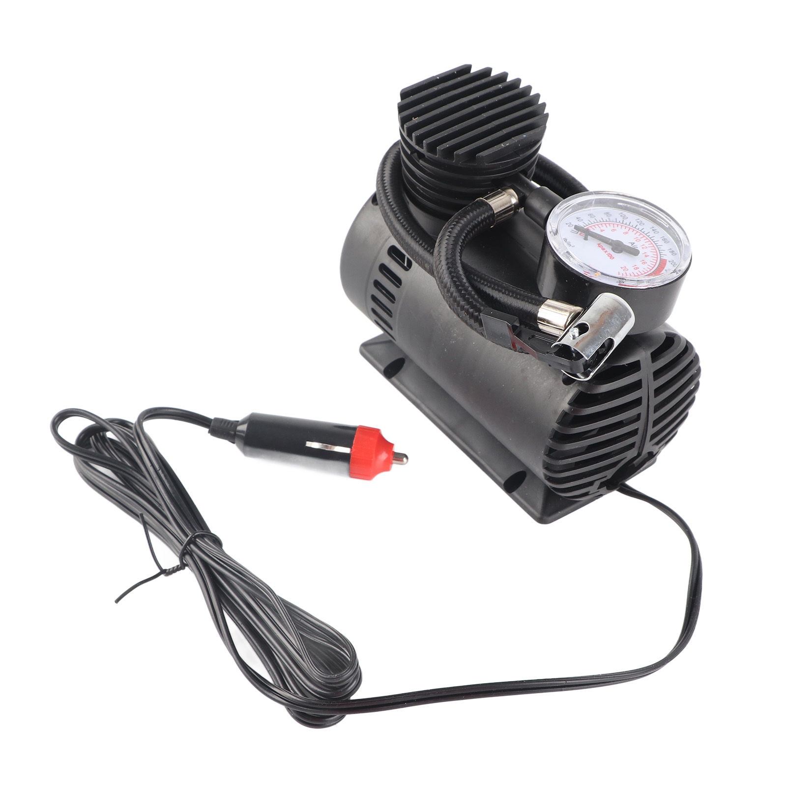 Mini-luftpumpe Für Autos, Tragbare, Kratzfeste Pumpe Mit Drehknopf, Für Motorrad- Und Bootsreifen, 12 V