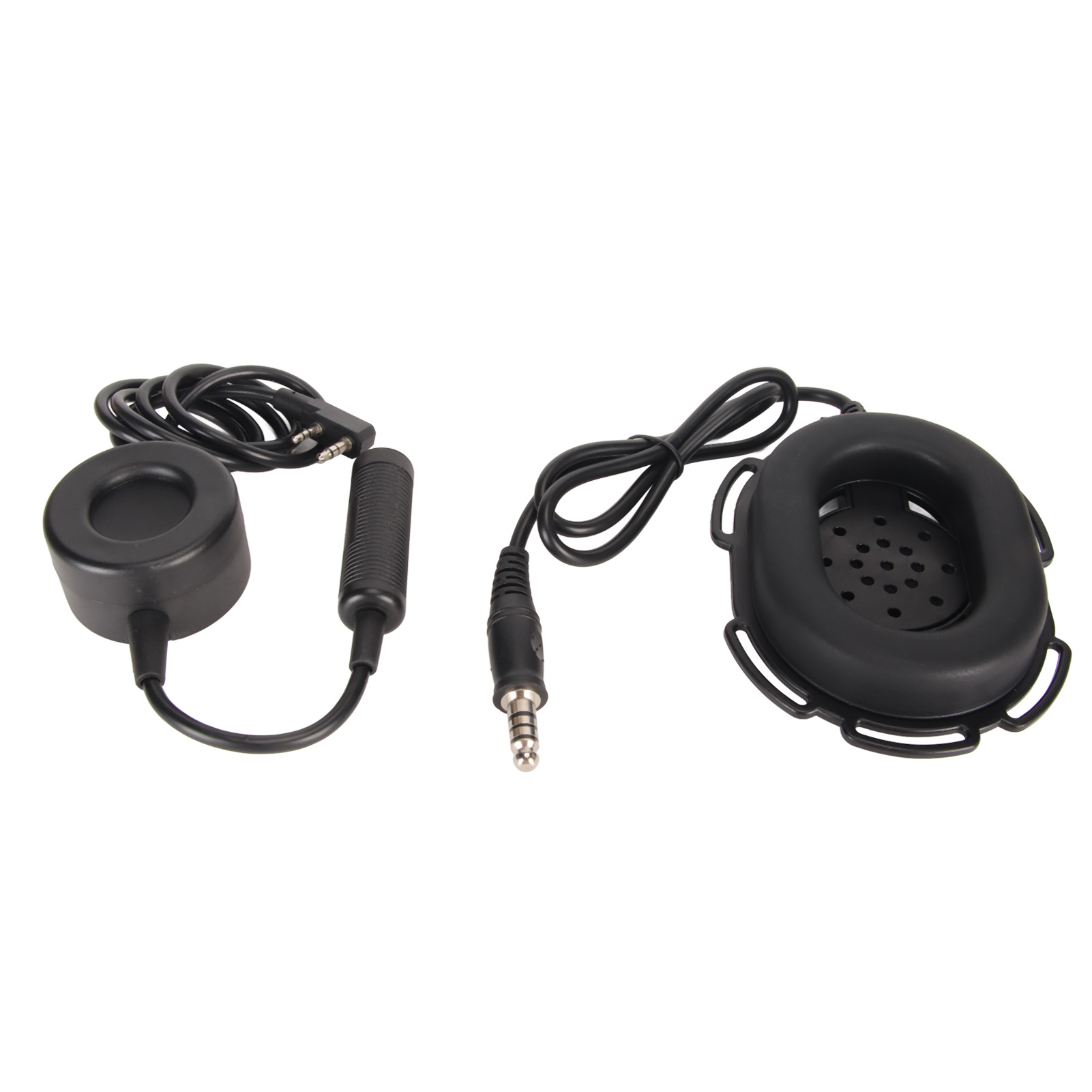 Walkie-talkie-headset Mit Wasserdichtem Mikrofon, 2-poligem K-stecker Und Ptt-adapter Für Kenwood-, Hyt- Und Tyt-funkgeräte