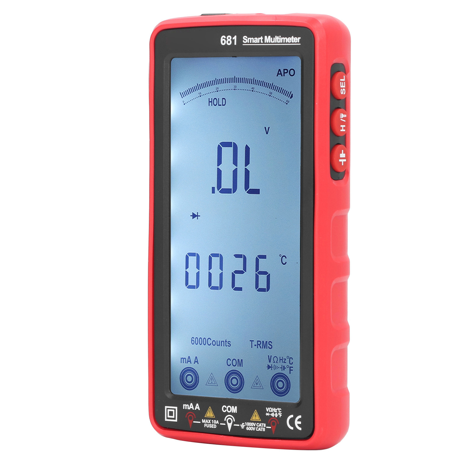 Berührungsloses Multimeter Mit Automatischer Verbrühungsschutzfunktion (ncv), Intelligentes Multimeter Mit Lcd-bildschirm, Voltmeter-amperemeter