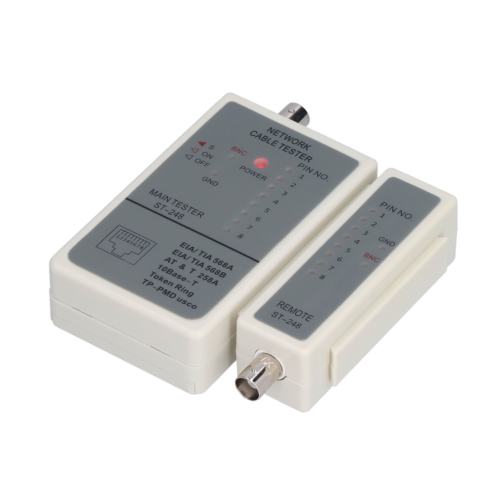 Kabeltester 248: Automatische Erkennung Und Verfolgung Von Rj45-, Rj12- Und Rj11-netzwerkkabeln (stromversorgung: 9 V Dc).