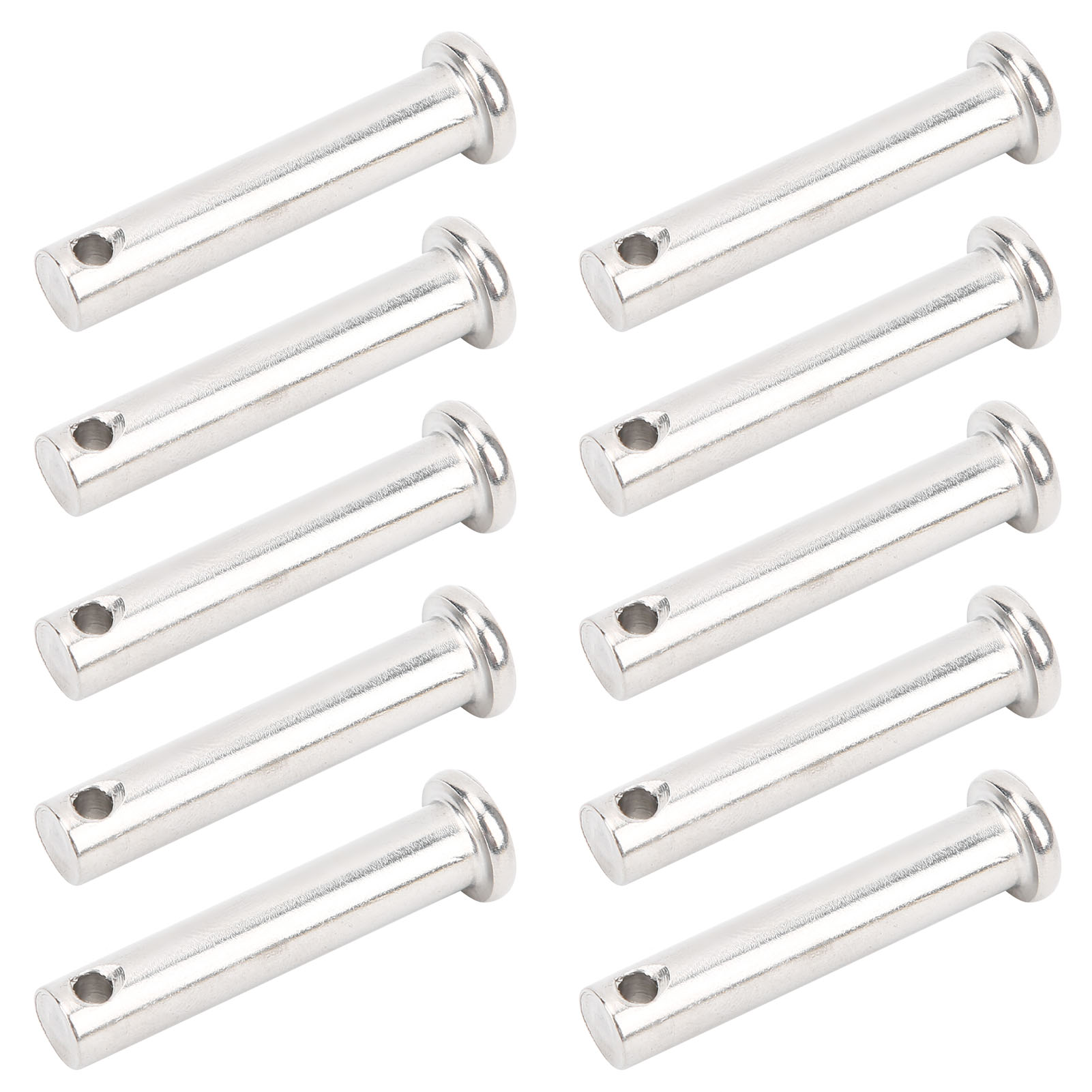 Packung Mit 10 Flachkopf-rundgabelbolzen Aus Edelstahl 304 Für Linear Bewegliche Teile, M8x40 Mm