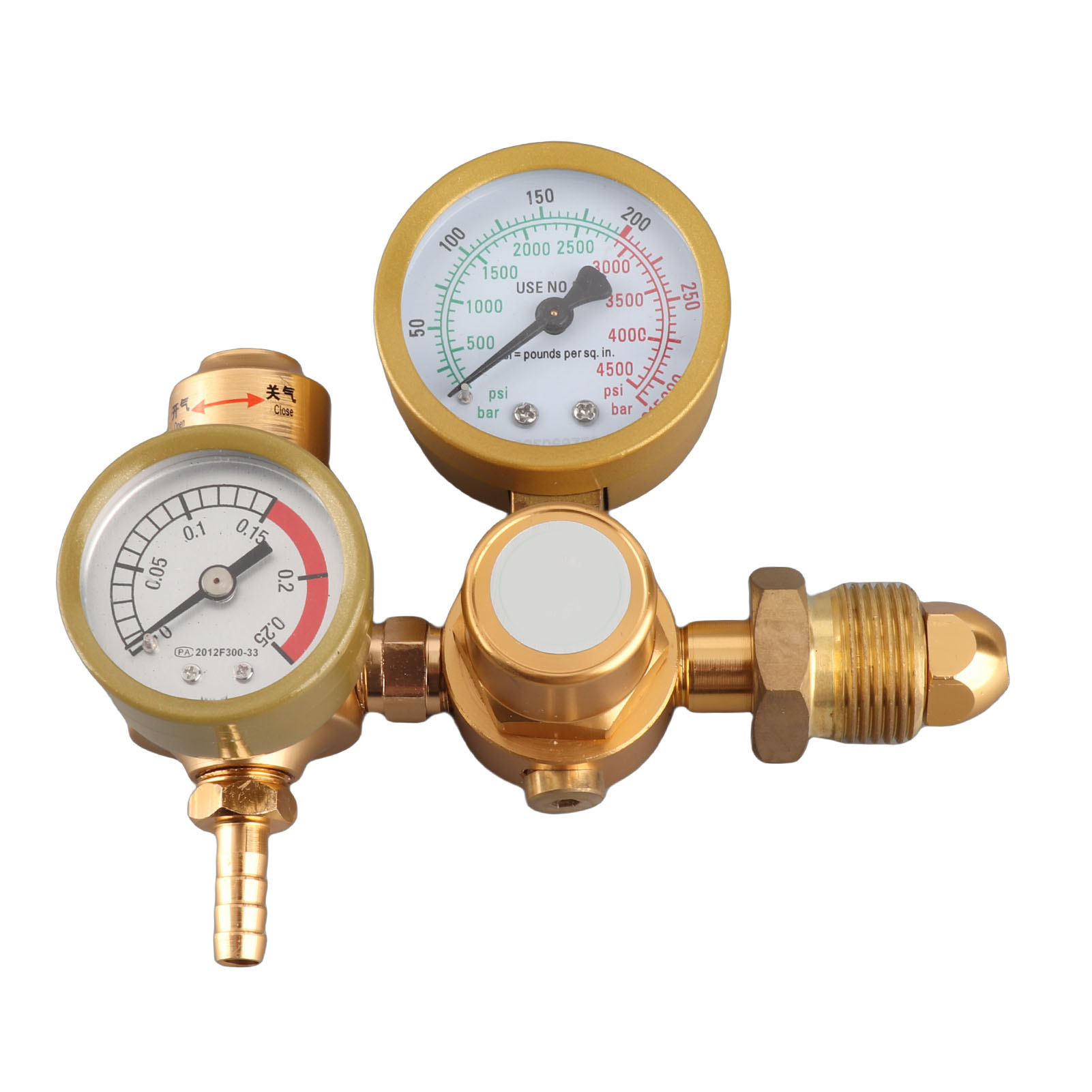 Argon-/co2-schweißgasregler, Wig-/mig-manometer, Durchflussmesser, 4500-psi-flasche, Regler, 1/4"-ausgang, 6,605 Gpm