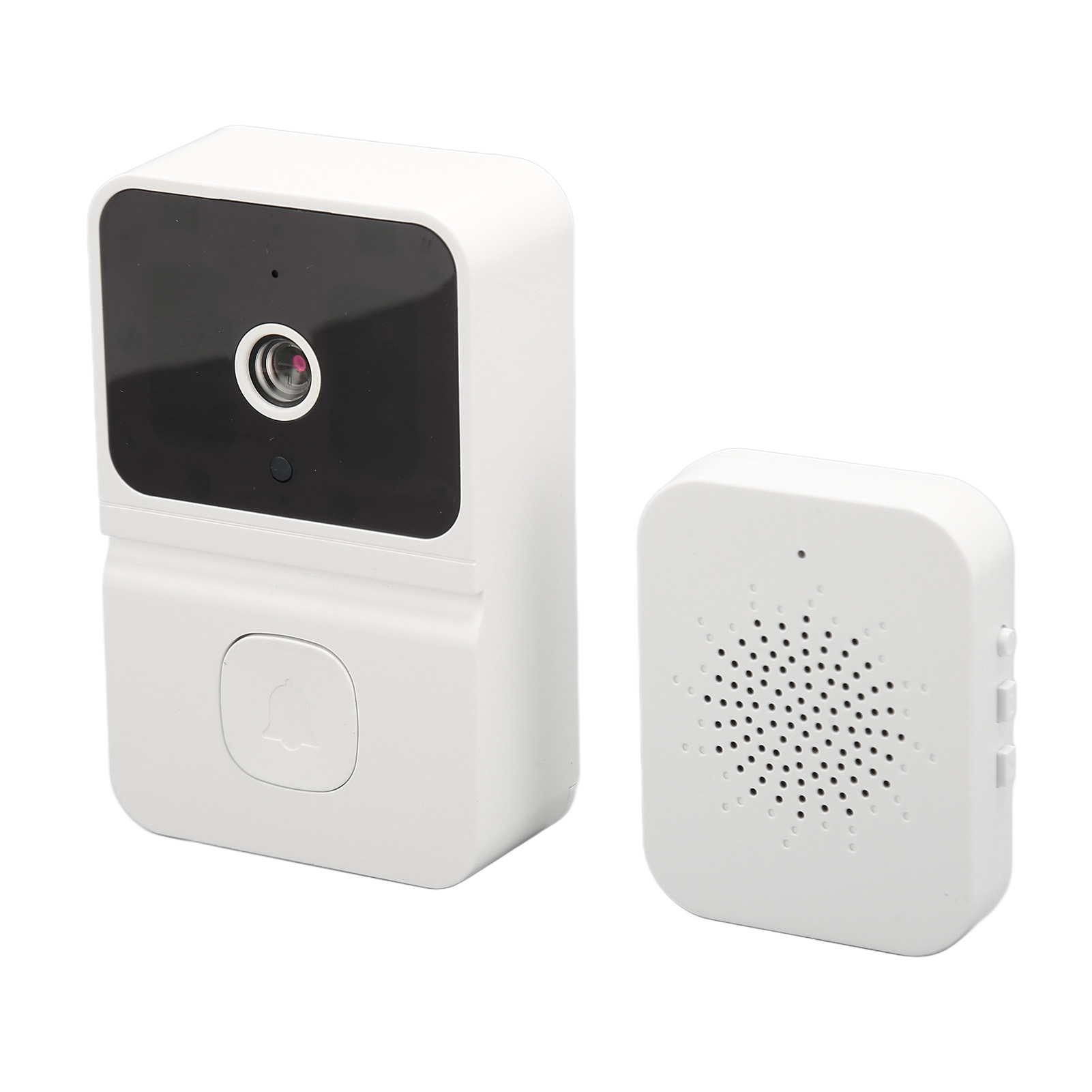 Intelligente Drahtlose Video-türklingel Mit Wlan-kamera, Gegensprechanlage, Bewegungserkennung, Nachtsicht Und Weißem Innengong.