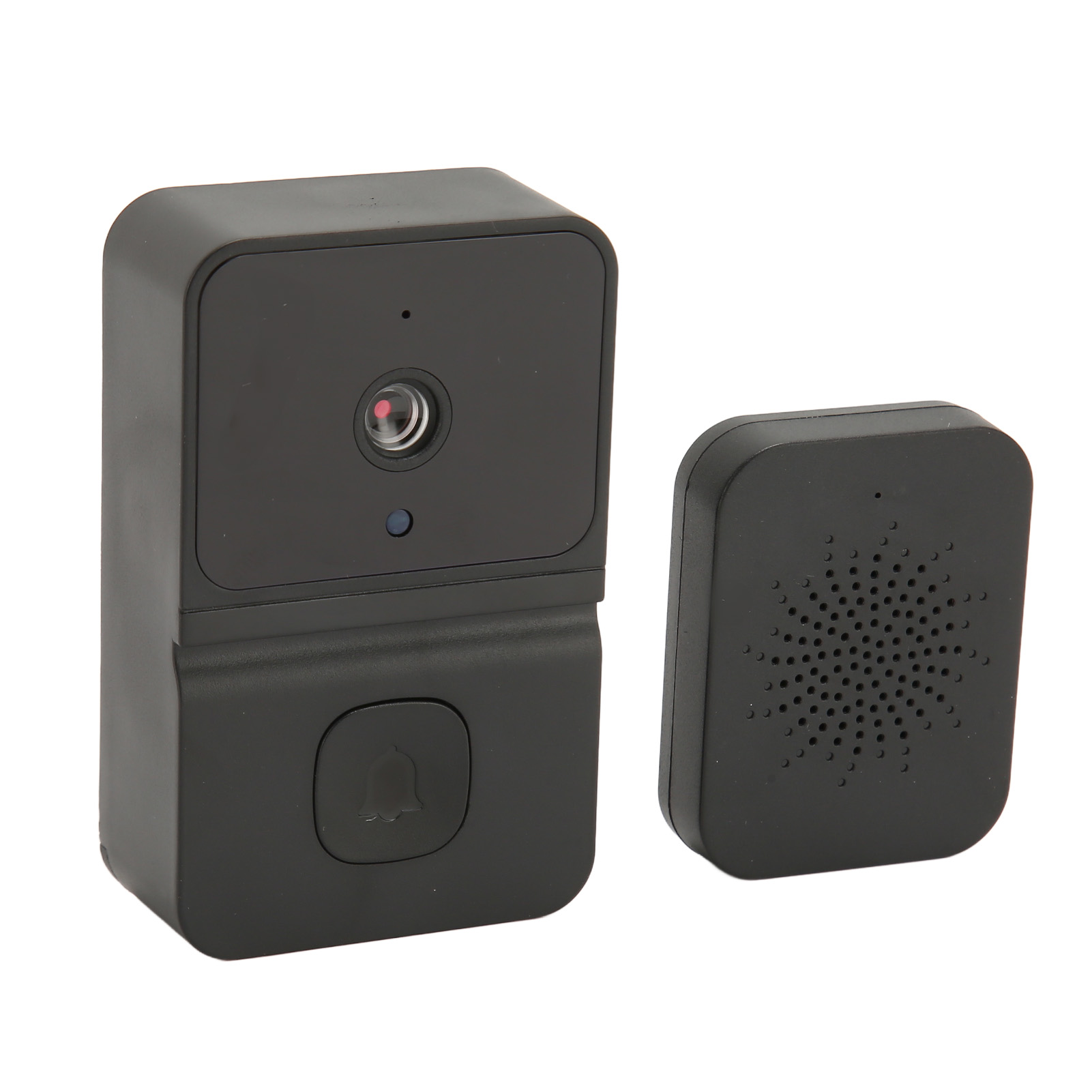 Intelligente Drahtlose Video-türklingel Mit Wlan-kamera, Gegensprechanlage, Bewegungserkennung, Nachtsicht Und Schwarzem Innengong