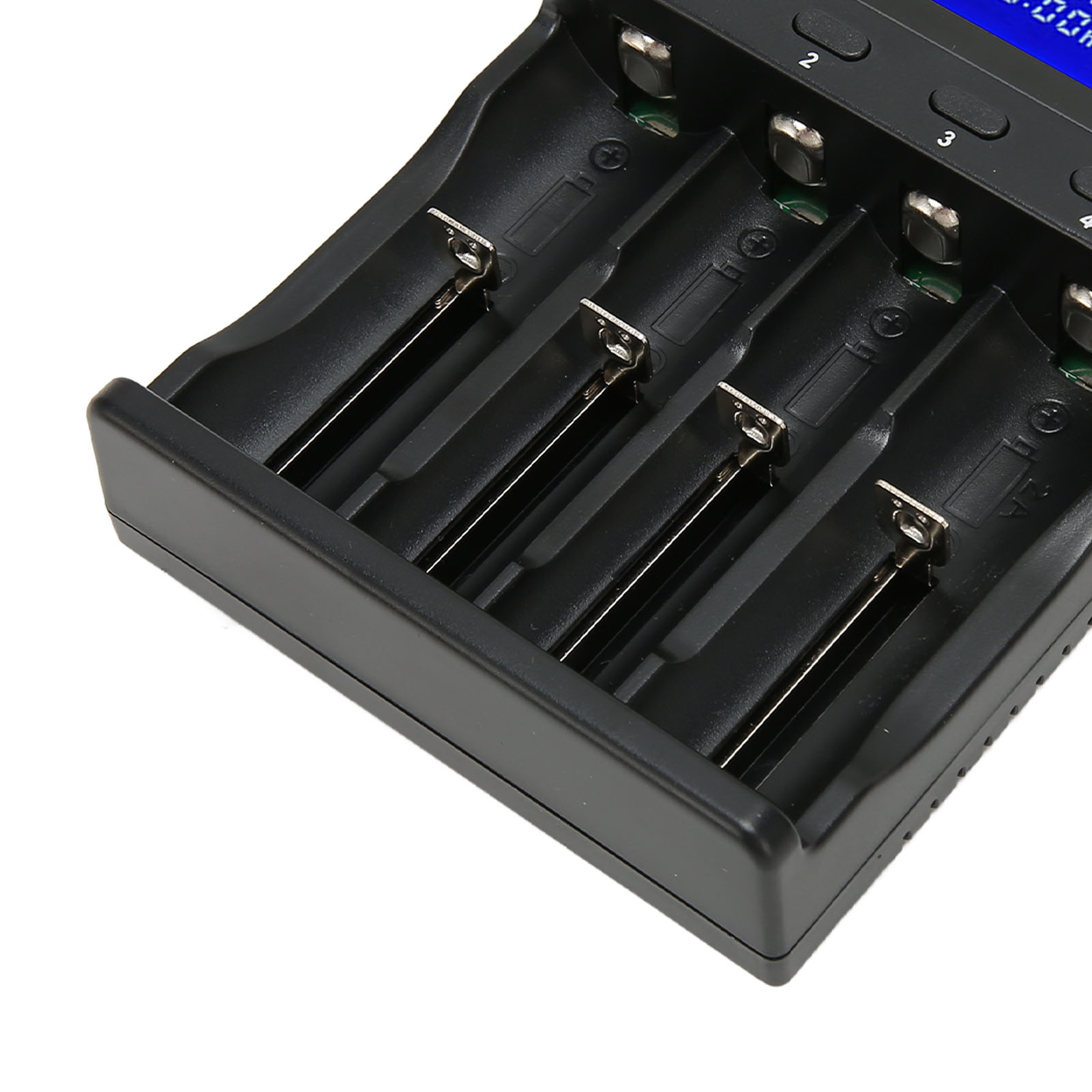 Universelles Intelligentes Ladegerät Für 26650, 20700, 18650, 18350, 17670 Und 17500 Akkus (4 Steckplätze, 110-240 V, Europäischer Stecker).