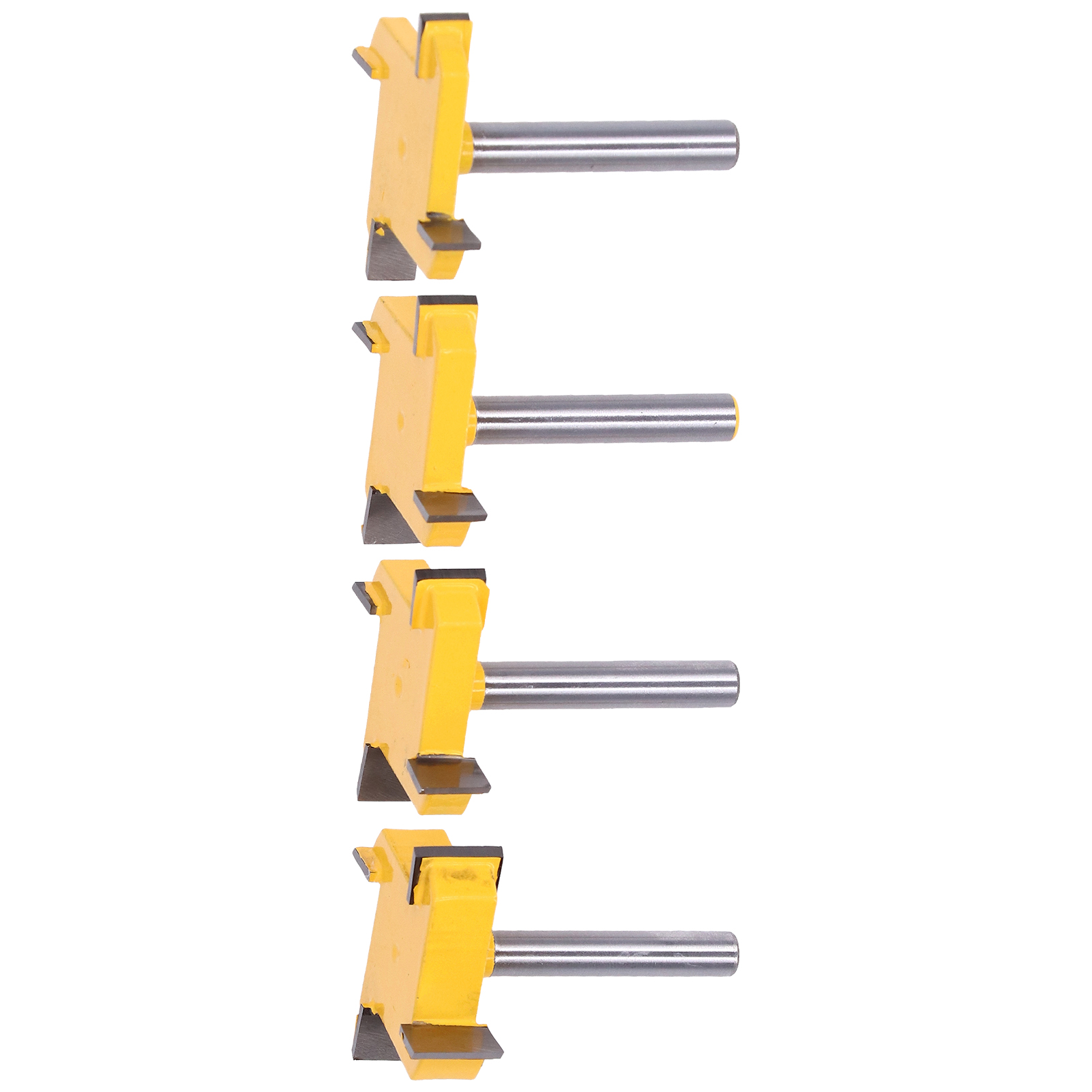 Fräserset Für Spoilboard-oberflächenbearbeitung, 4-schneidiges Nut- Und Falzwerkzeug, 1/4"-schaft