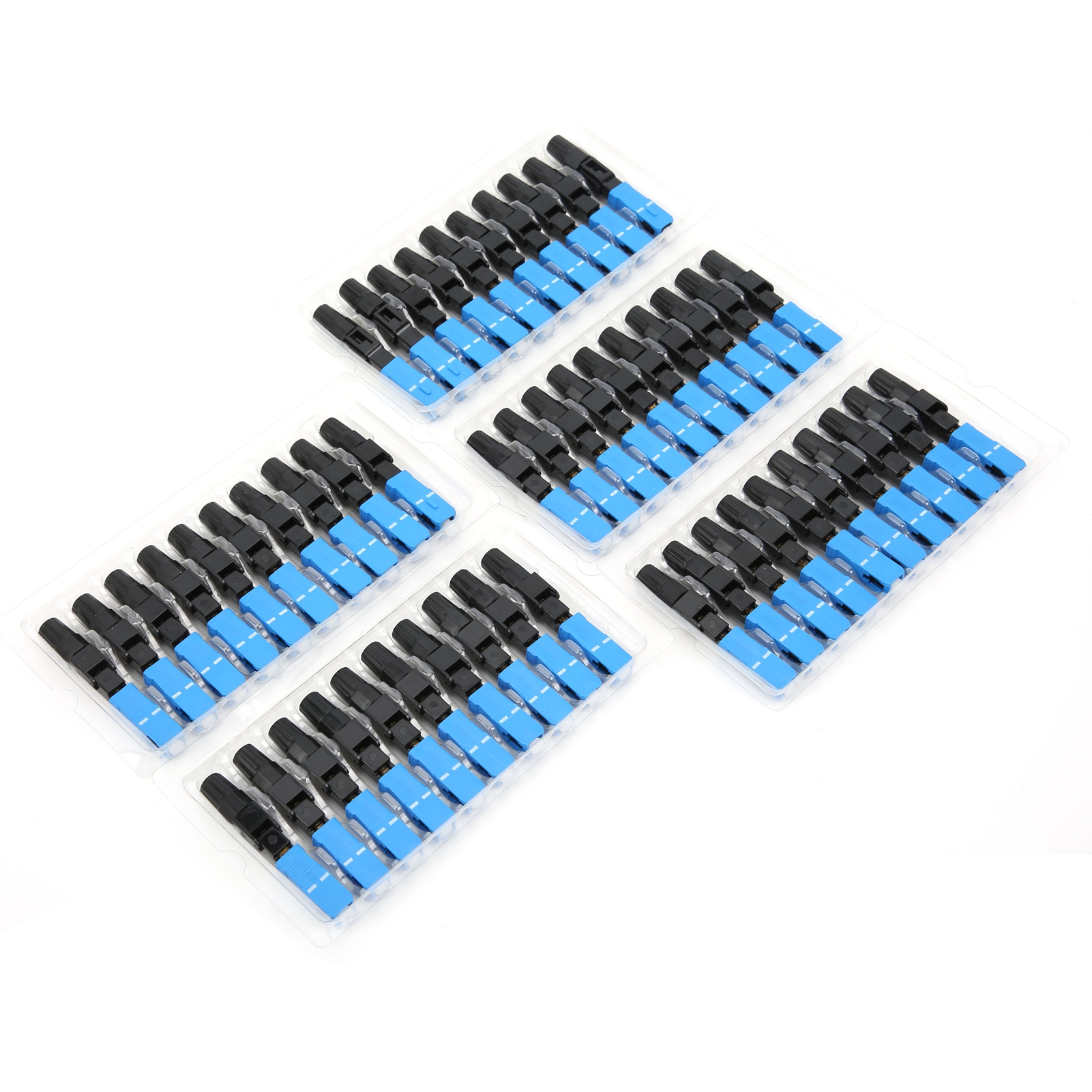 Packung Mit 50 Sc Upcc Schnellanschlussadaptern Für Glasfasertechnik (optische Kommunikation, Blau)