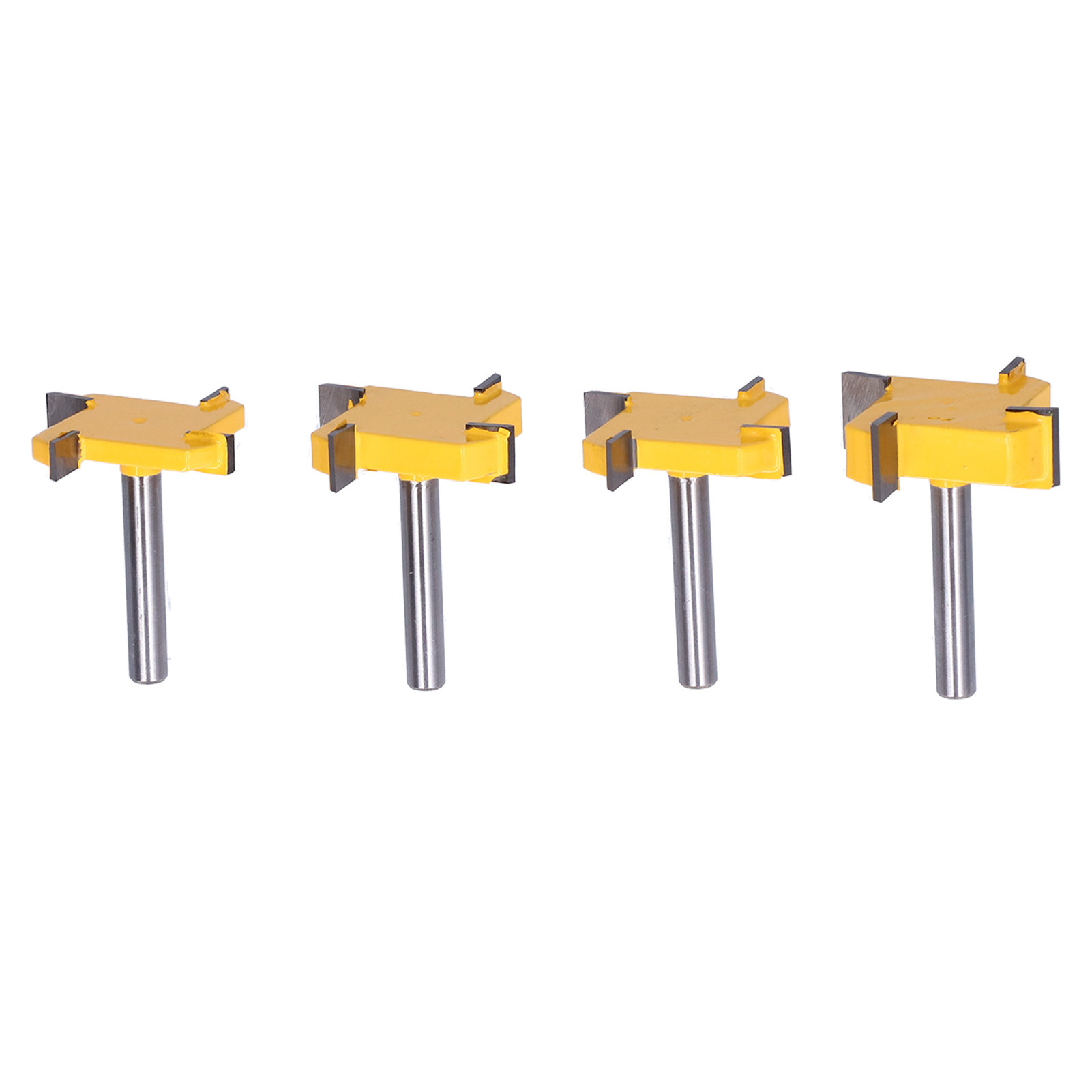 4-schneidiger Planfräser, 6,35 Mm (1/4") Schaft, Für Cnc-holzbearbeitung.