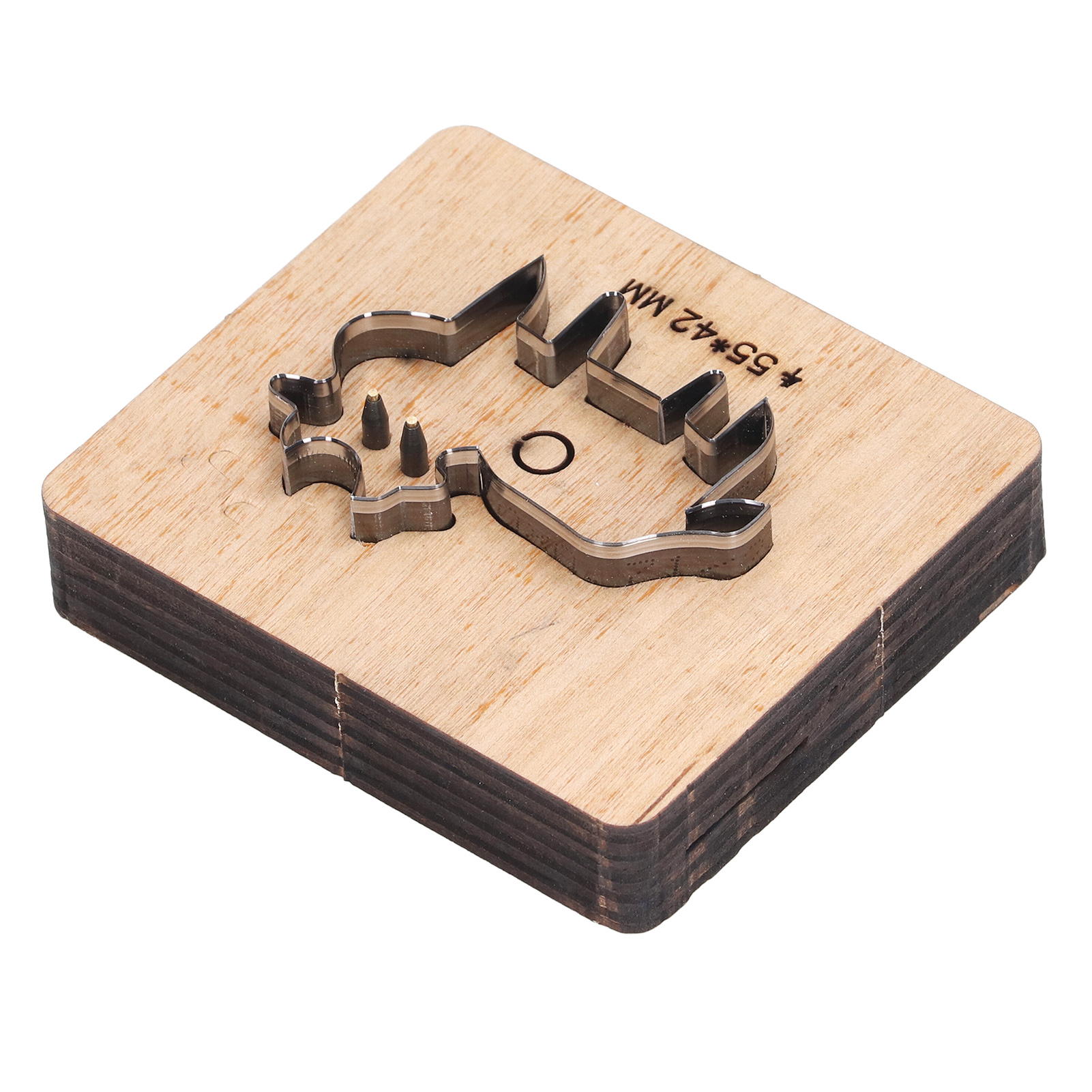 Kuhförmige Stanzform 55 X 42 Mm, Stanzform Für Leder, Legierten Stahl, Sauberer Und Präziser Stanzvorgang Für Kunststoff, Ton Und Karton
