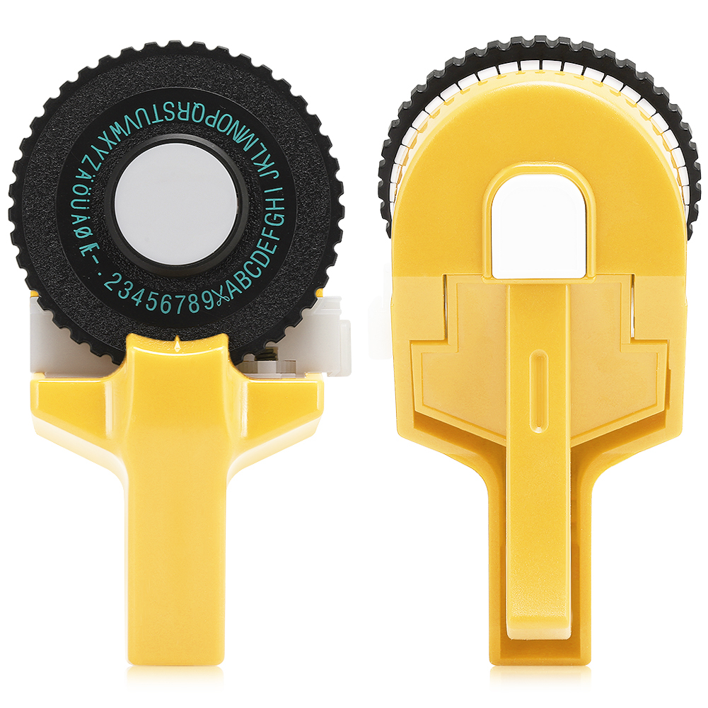 Mini-handklebebandmaschine Für Dekoratives Klebeband Aus Farbigem Abs-kunststoff, 9 Mm 3d-prägeband Zur Manuellen Anwendung, Gelb