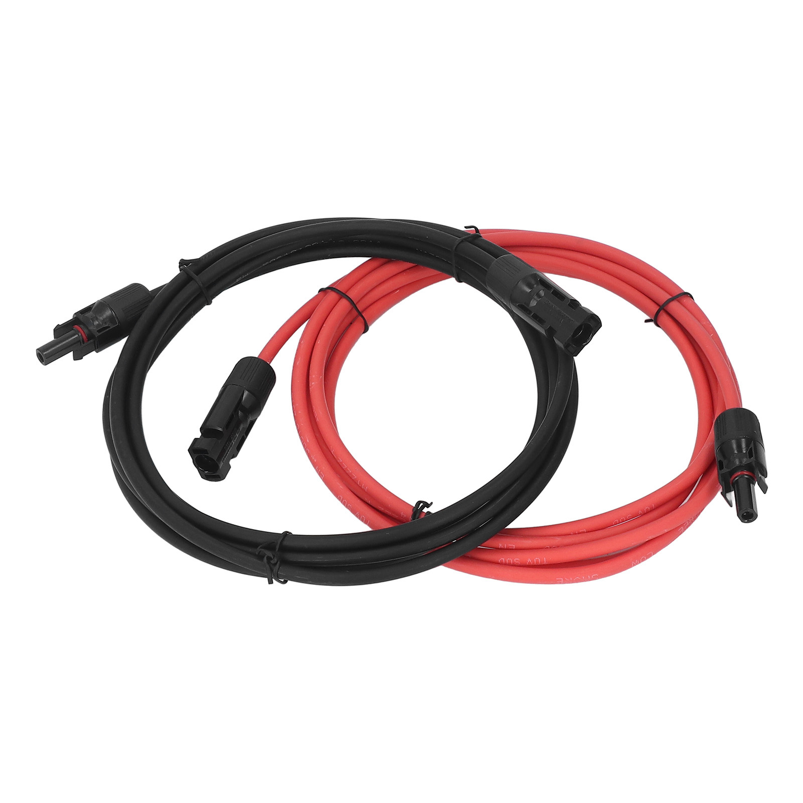 2er-pack 10awg Solar-verlängerungskabel Mit Stecker Und Buchse Für Den Außenbereich, Rot Und Schwarz, 6 M