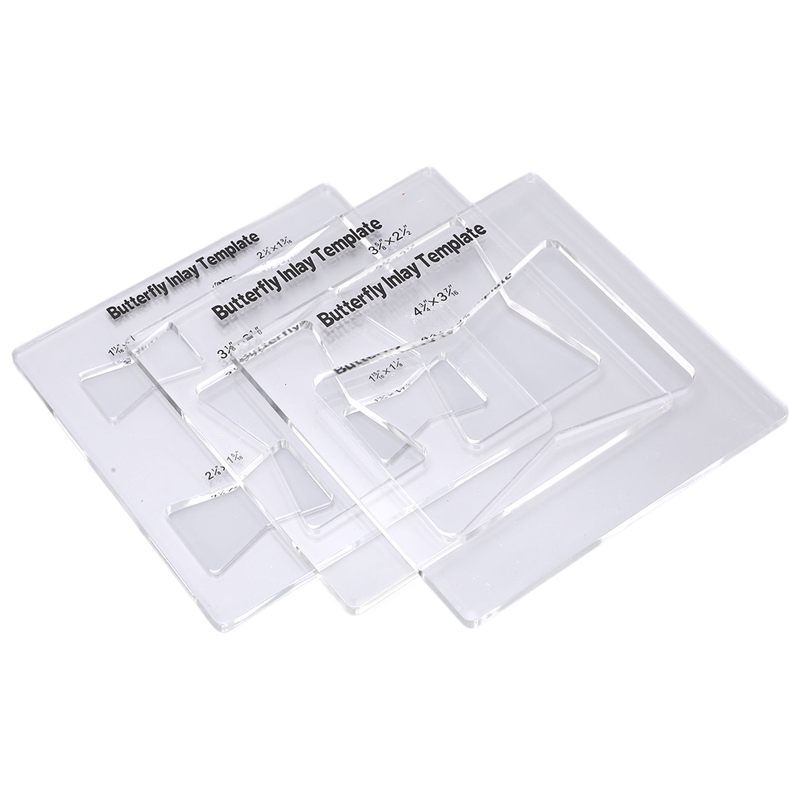 Set Mit 3 Dekorativen, Schmetterlingsförmigen Schablonen Für Oberfräsen, Holzbearbeitungszubehör