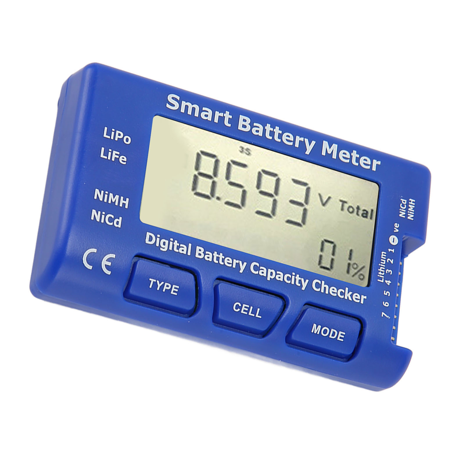 Multifunktionales 5-in-1 Digitales Batterietestgerät Mit Lcd-bildschirm Zur Messung Von Batteriekapazität, Spannung, Balance Und Widerstand (6,5 V – 29,4 V).