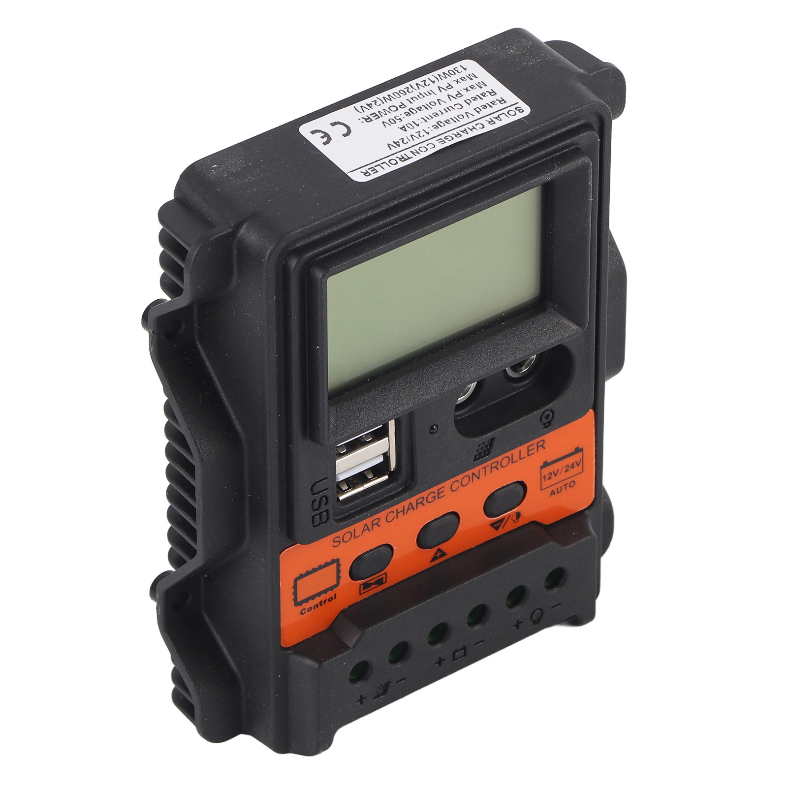 Solarladeregler Mit Lcd-display, 2 Usb-ausgängen, Pwm-laderegler Für 12v/24v-solarmodule, 10a, 130w/260w