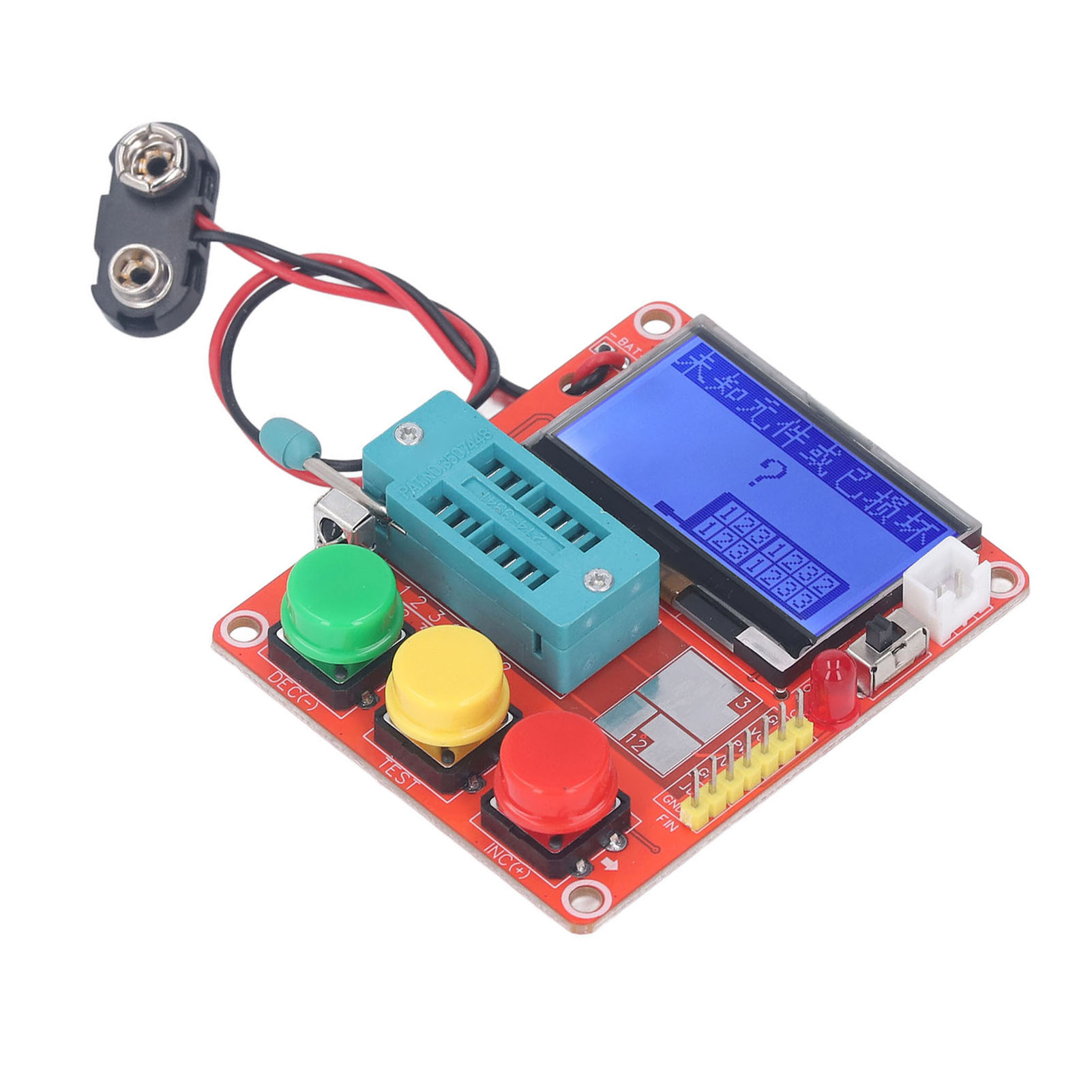 Lcr T4 Mini Z Diy-transistortester Für Leiterplatten, Dioden, Trioden Und 9-v-kapazitätsmessgerät Mit Lcd-grafikdisplay