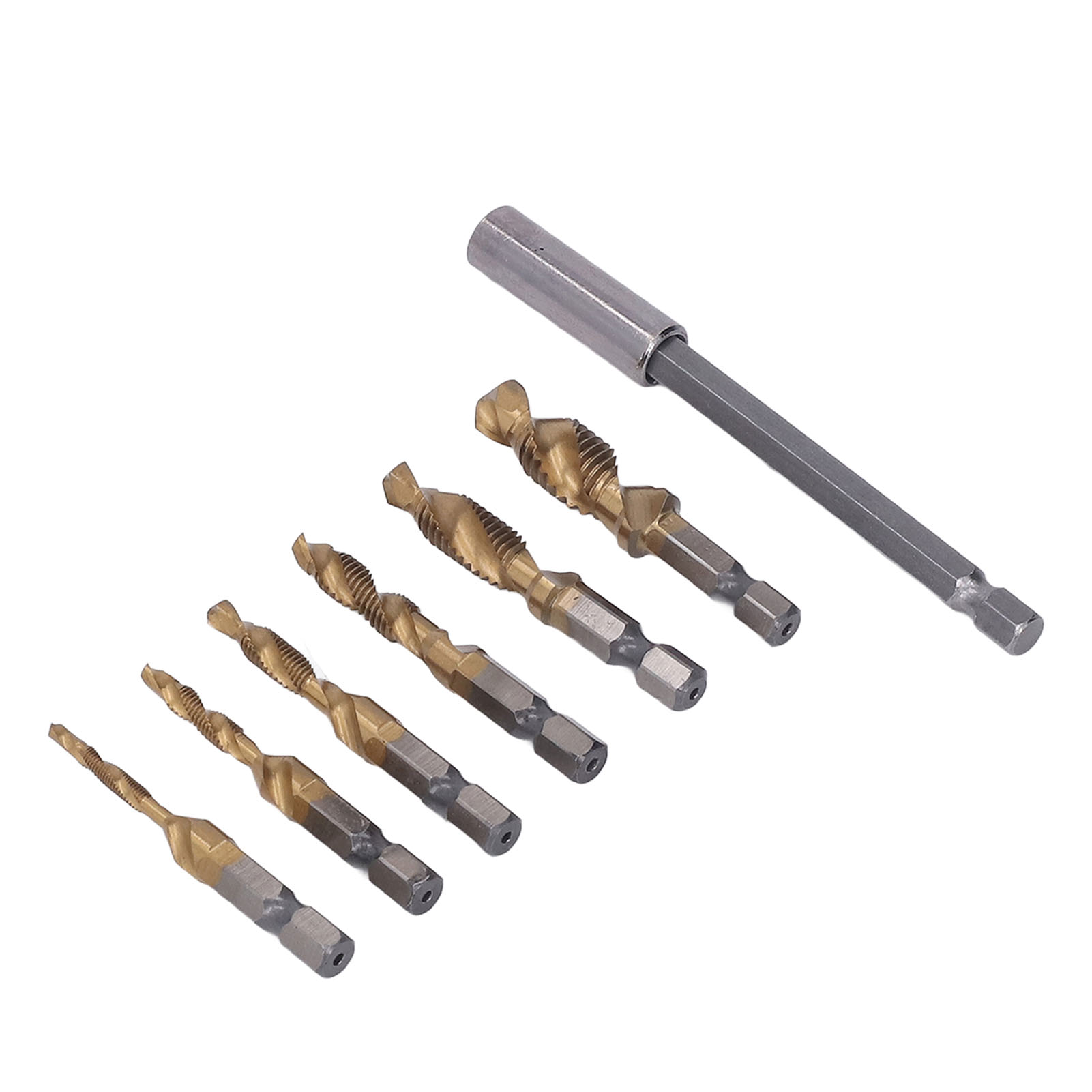 M3-m10 Metrischer Sechskant- Und Spiralgewindebohrer-kombinationssatz Für Stahl, Aluminium, Blech, Dünnblech, Gold