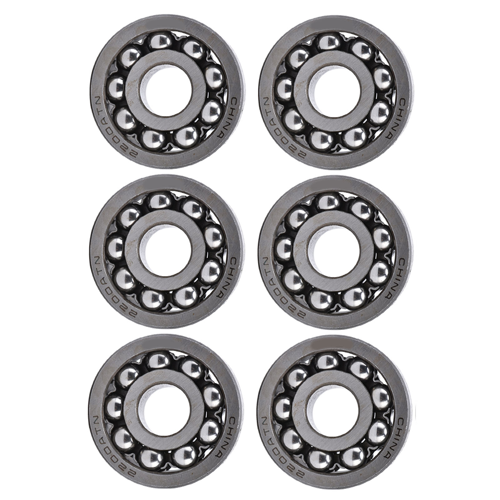 Satz Von 6 Zweireihigen, Radial Laufenden Pendelkugellagern Für Mechanische Geräte 2200