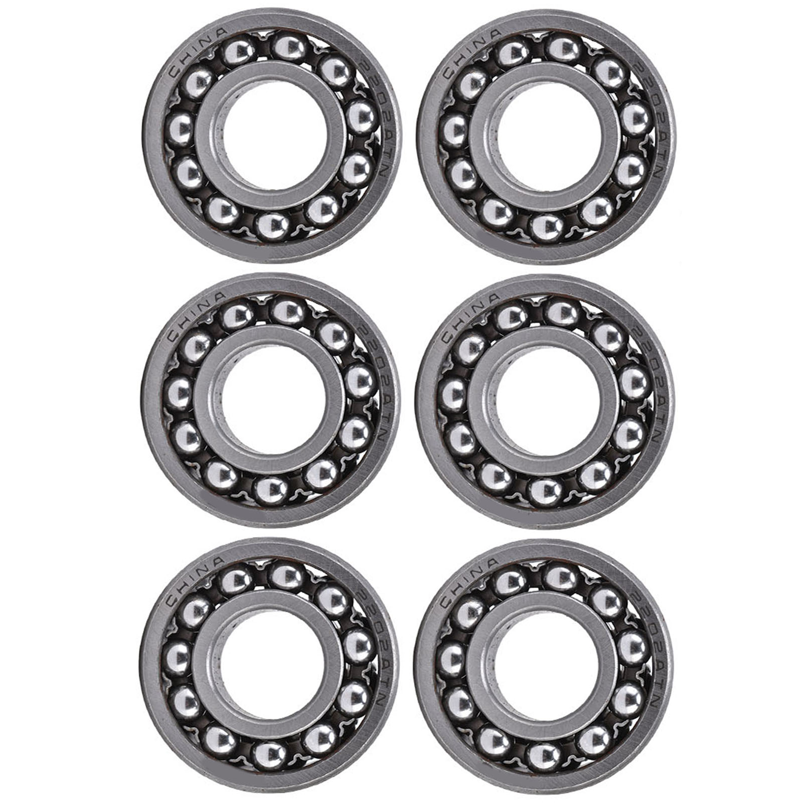 Satz Mit 6 Zweireihigen, Radial Laufenden Pendelkugellagern, Zubehör Für Mechanische Geräte 2202