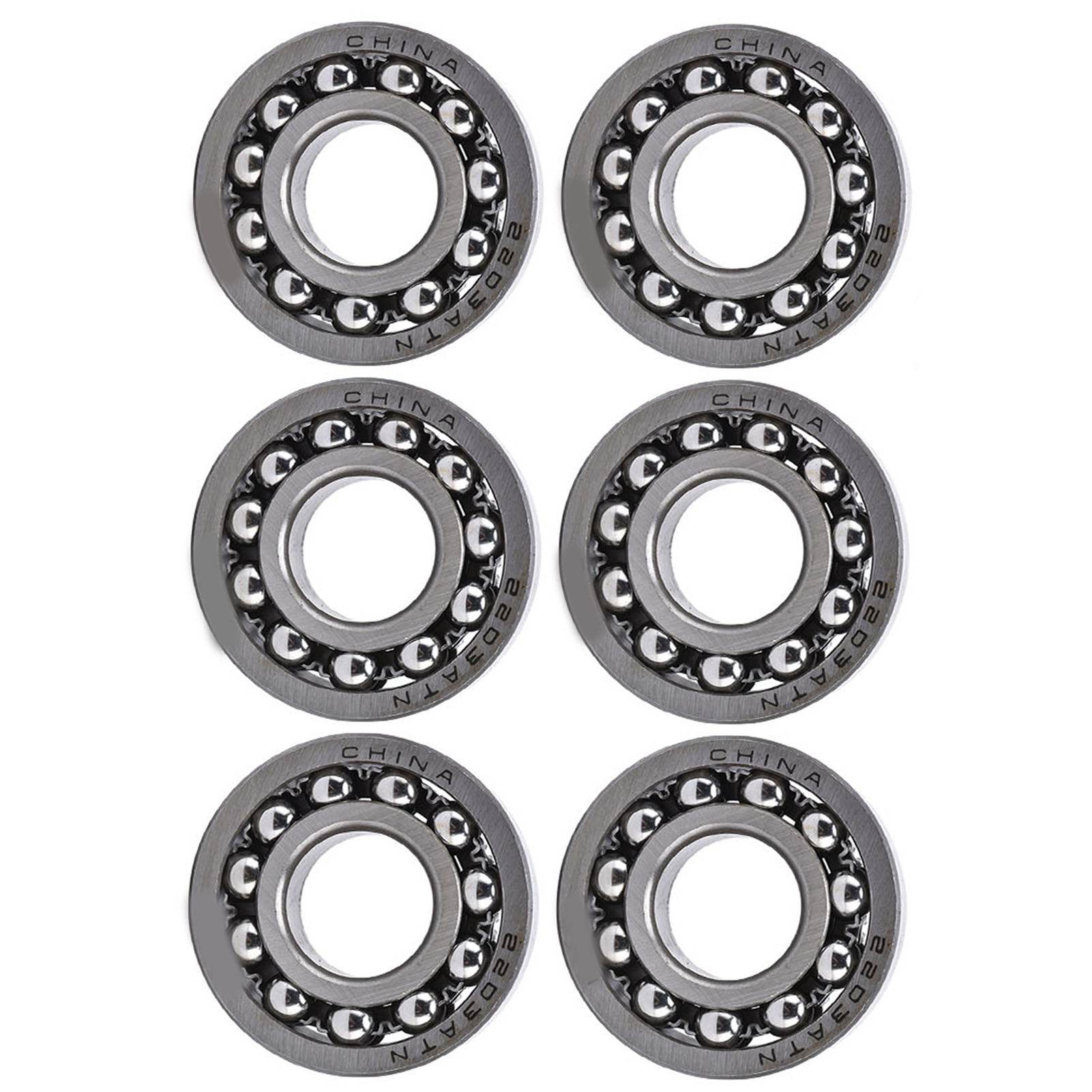 Satz Mit 6 Zweireihigen, Radial Laufenden Pendelkugellagern, Zubehör Für Mechanische Geräte 2203