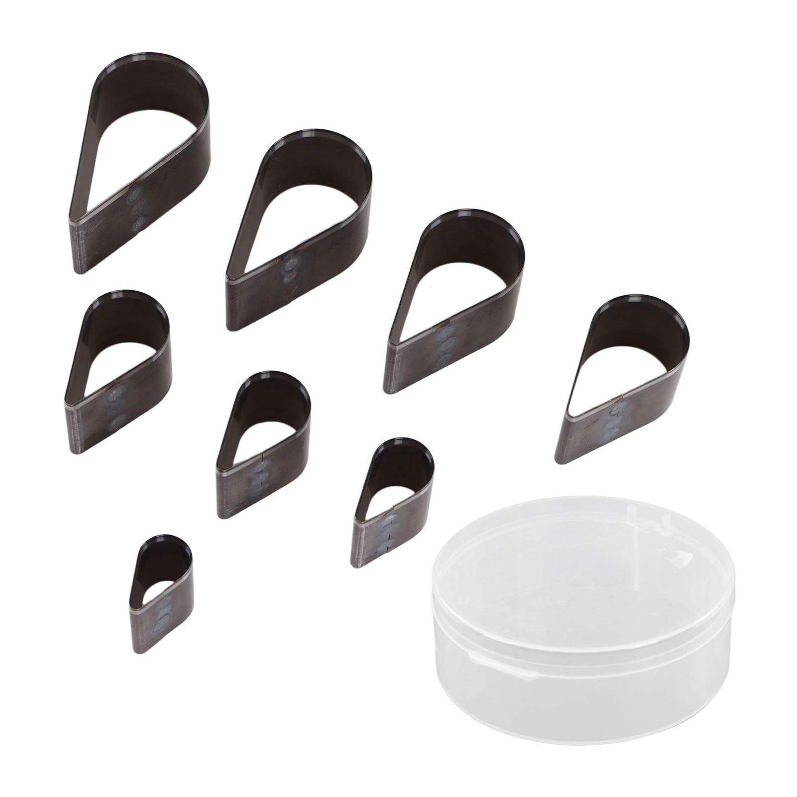 Set Aus 8 Tropfenförmigen Lederstanzformen, Manuelle Perforationswerkzeuge Aus Legiertem Stahl.