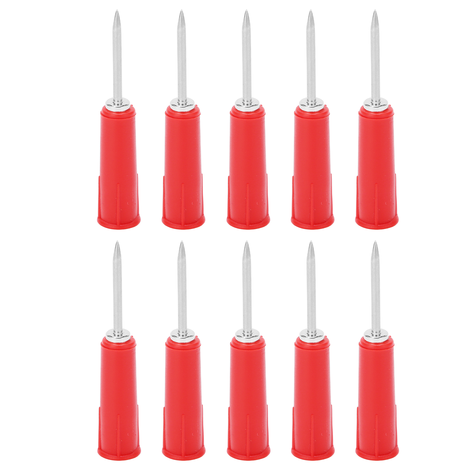 10er-packung Bananenstecker-durchdringungsspitzen, Pvc-optik, 2 Mm (0,08 Zoll) Auf 4 Mm (0,16 Zoll) Umrechnung, Isolierte Stifte Für Multimeter, Rot