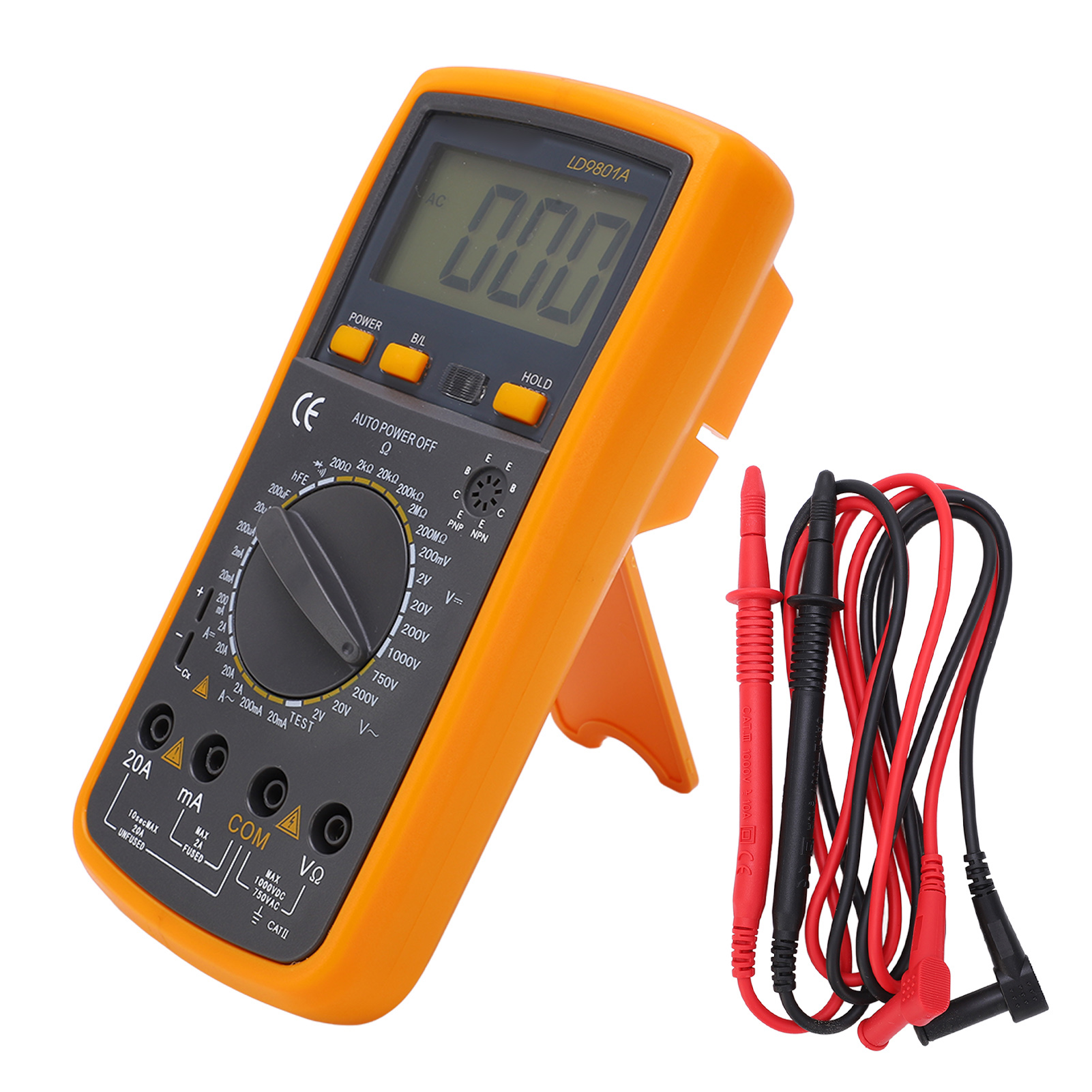 Tragbares Digitales Multimeter Mit Hintergrundbeleuchtetem Lcd-bildschirm, Überlastschutzfunktion Und Ac/dc-multimeter