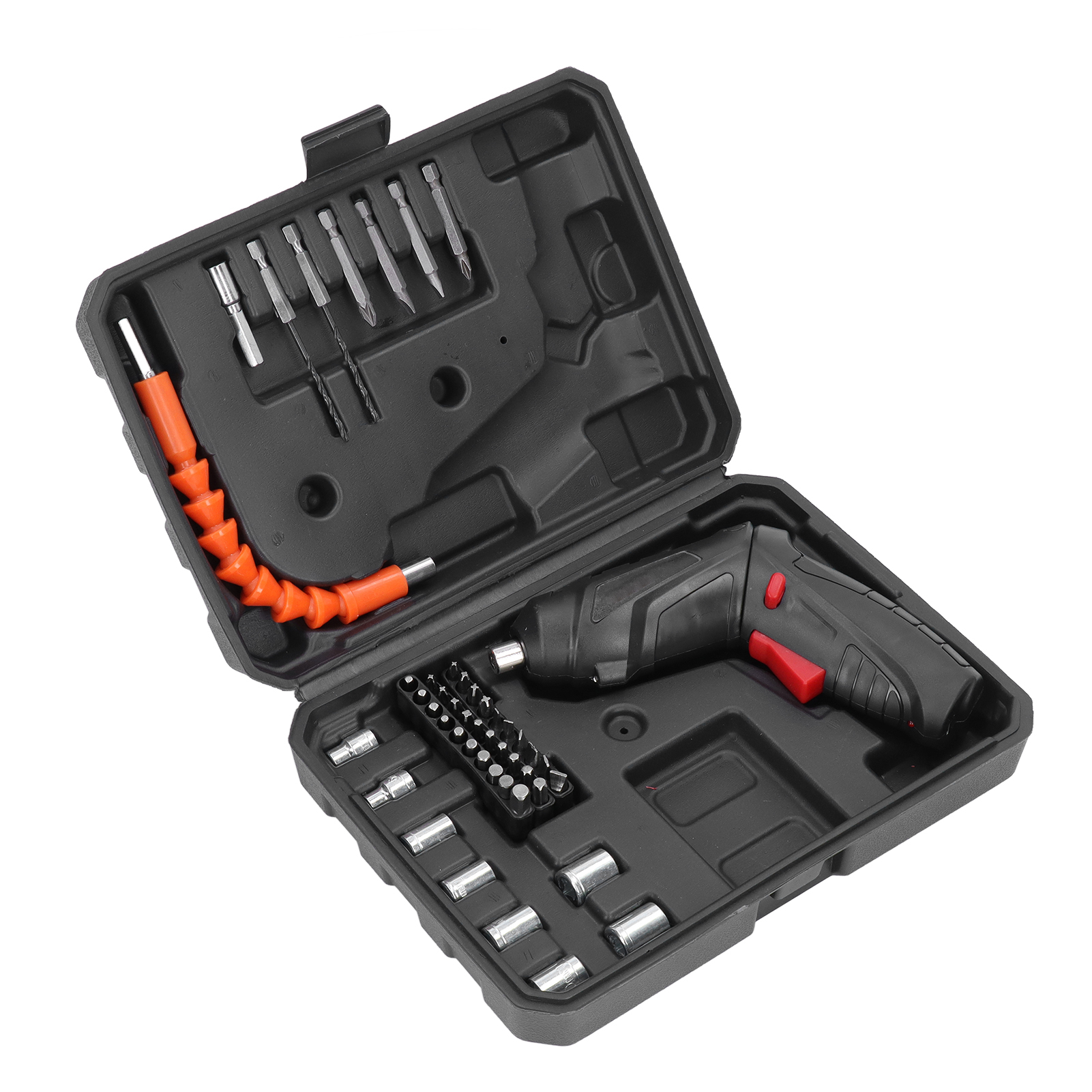 Mini-klappschrauber, Usb-aufladbar Mit 3,6-v-lithium-akku, Schwarz