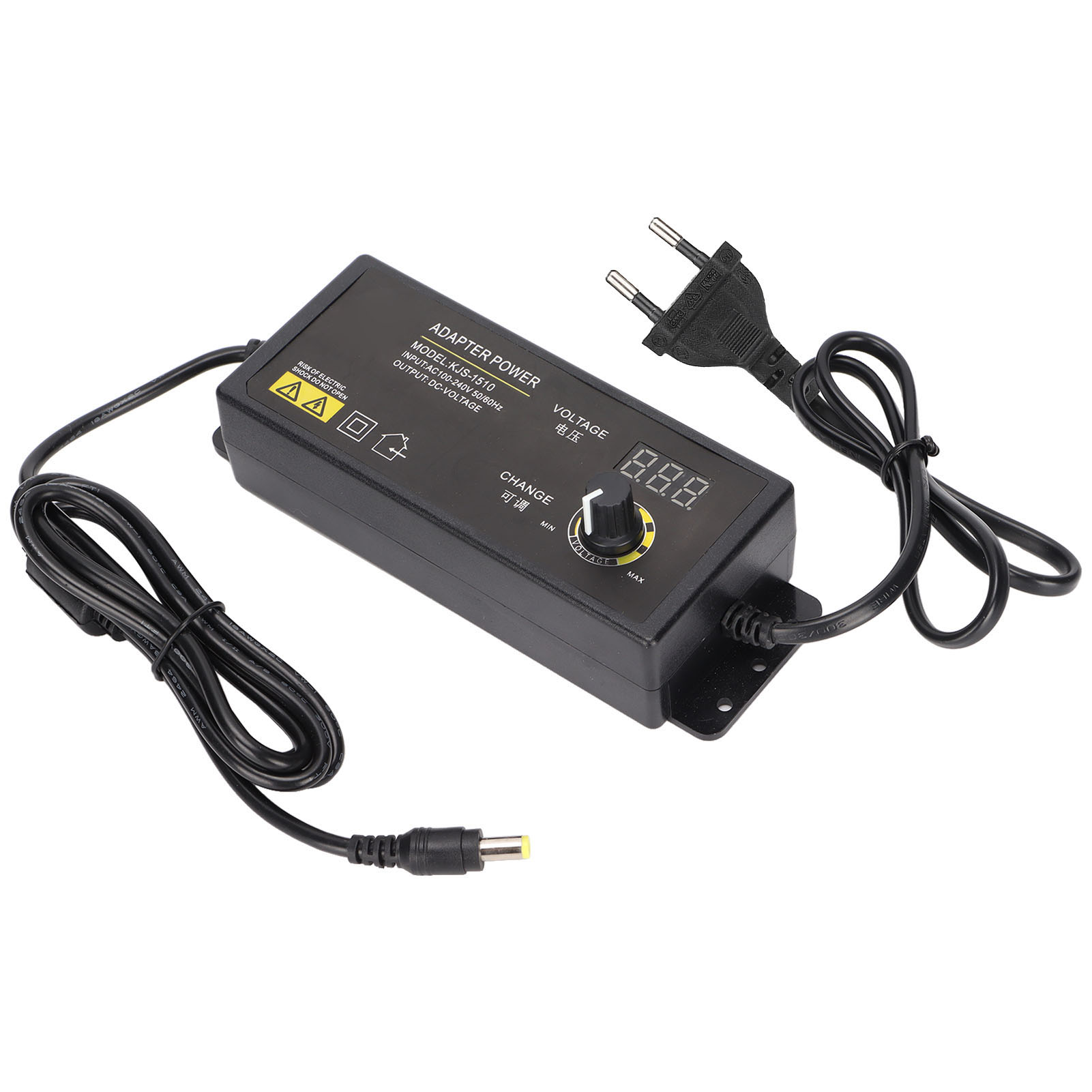 Netzteil (3–24 V, 4 A, 90 W) Mit Einstellbarer Spannung Und Drehzahl, Led-digitalanzeige Und 100–240-v-eu-stecker