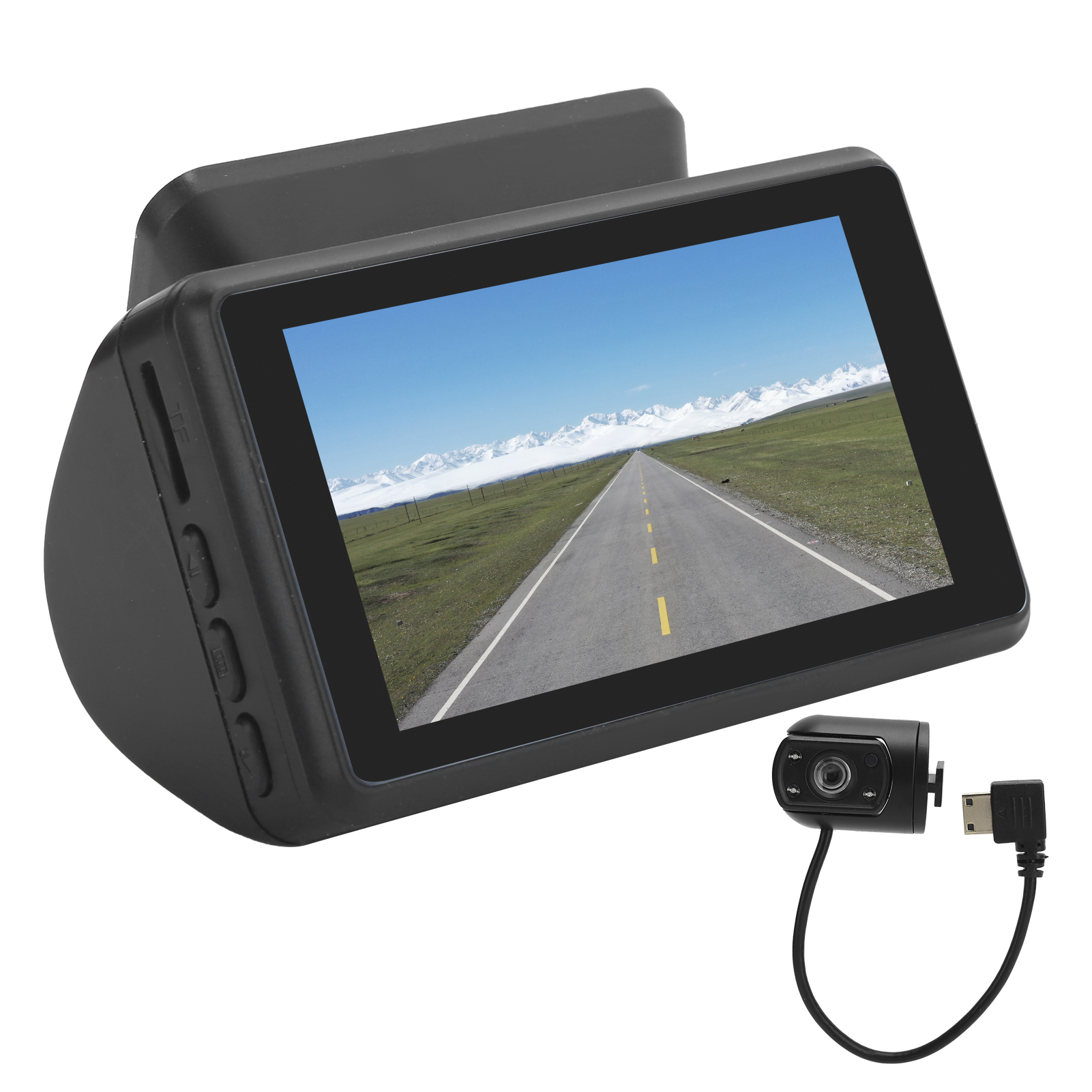 Digitaler Hd-autovideorekorder Mit Zwei Objektiven, 3-zoll-ips-bildschirm, Unterstützung Für Bewegungserkennung