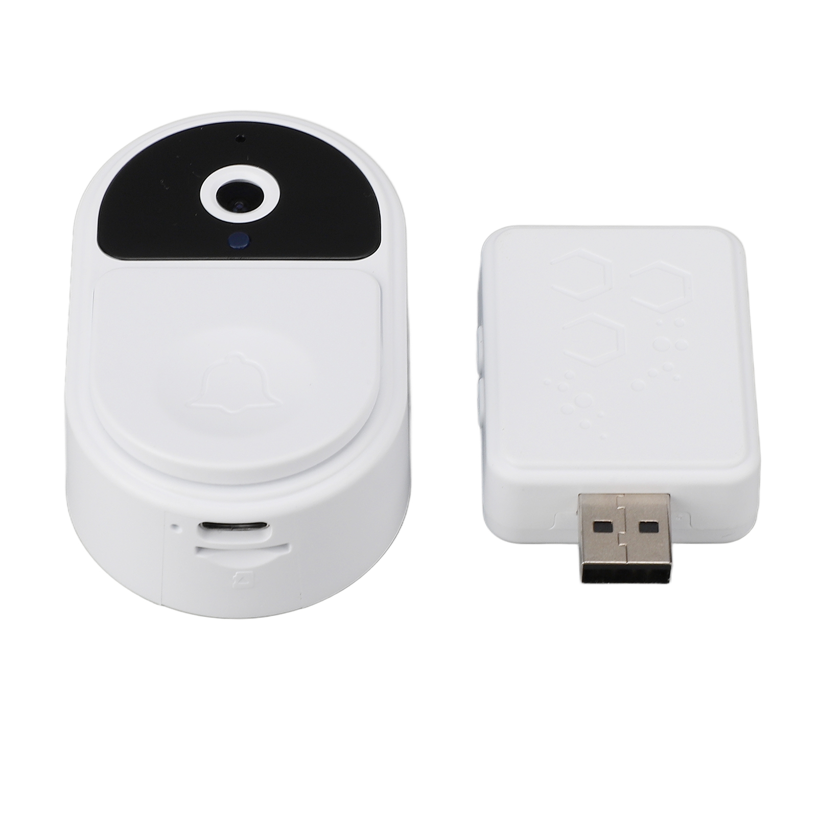 Wi-fi-video-türklingel Mit Ding Dong-empfänger Und Eingebauter Kamera Zur Fernüberwachung Ihres Vernetzten Zuhauses (128 Gb, Schwarz).