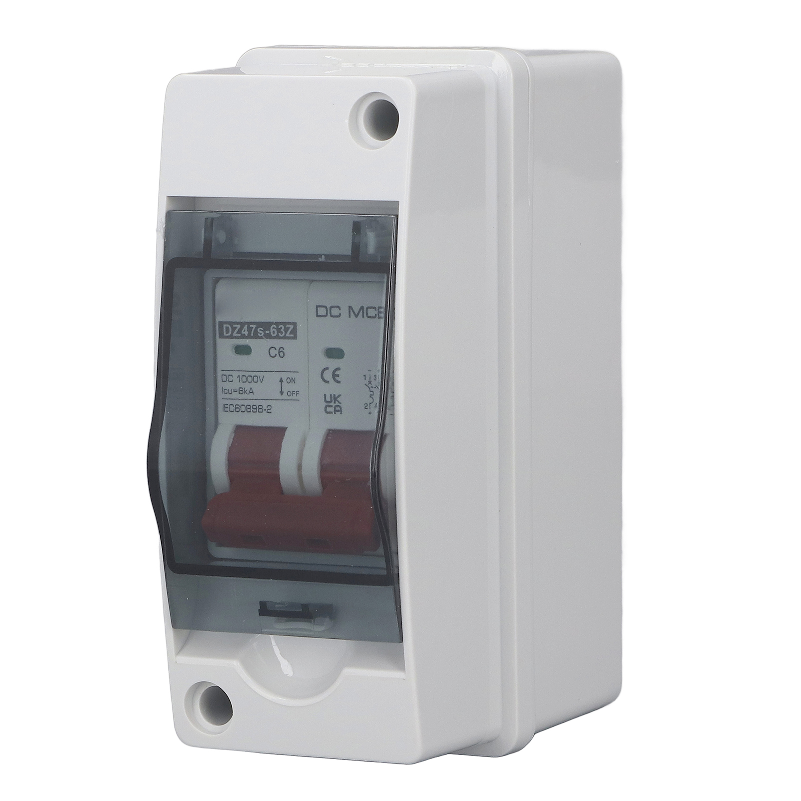 1000v Dc 6a Zweipoliger Leitungsschutzschalter Mit Wasserdichtem Ip65-gehäuse Für Photovoltaik-solarsysteme