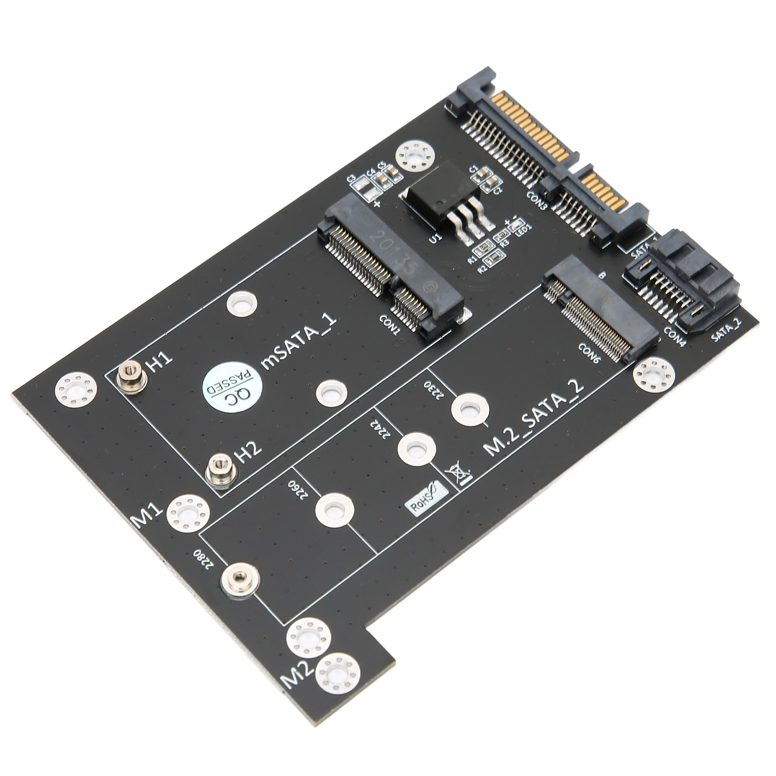 Msata M.2 Ngff Ssd Auf Dual-sata3-adapterkarte, Schnelllesegeschwindigkeitskonverter, Computerzubehör